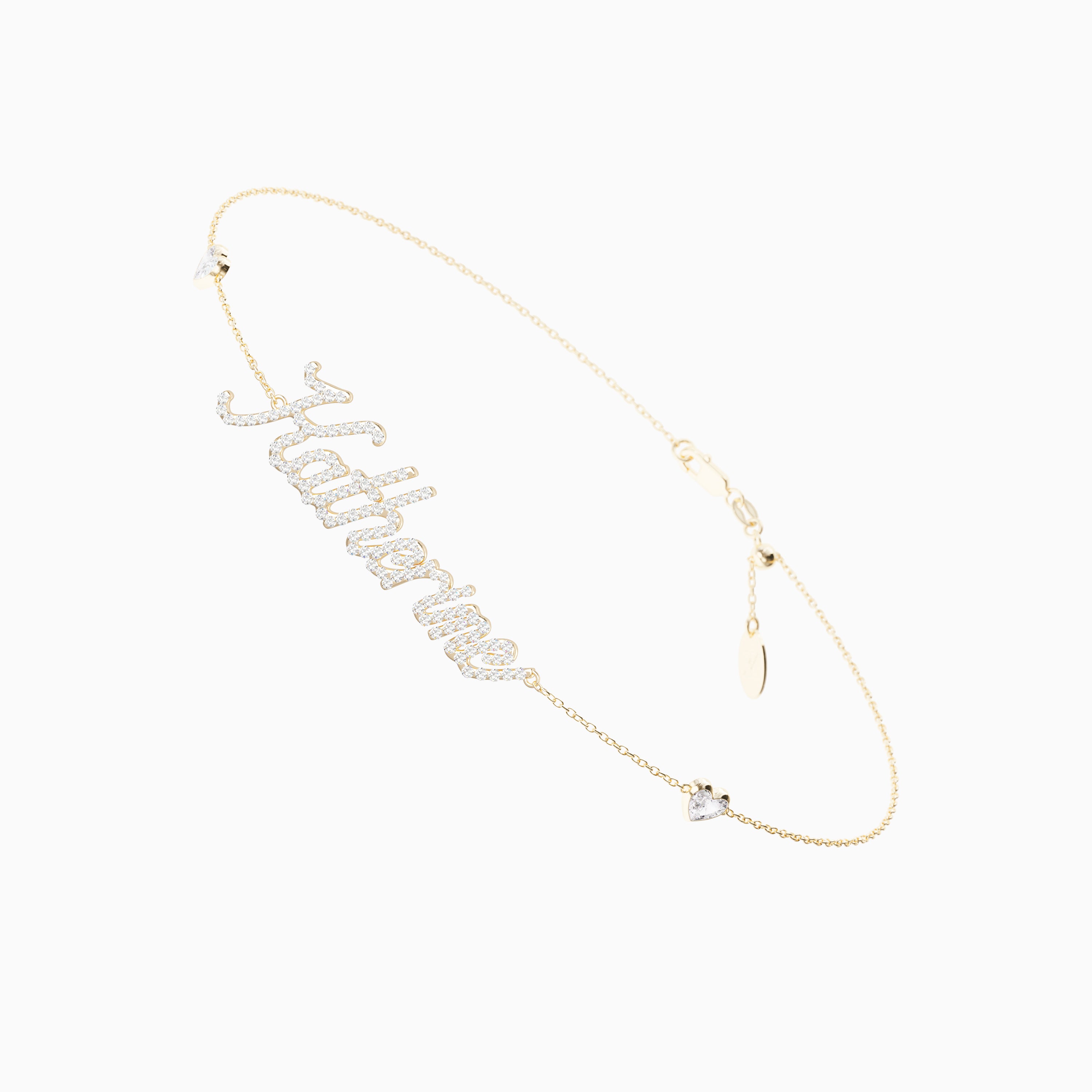 Signature Bracelet - Diamond Encrusted - Heart Diamond Trinkets