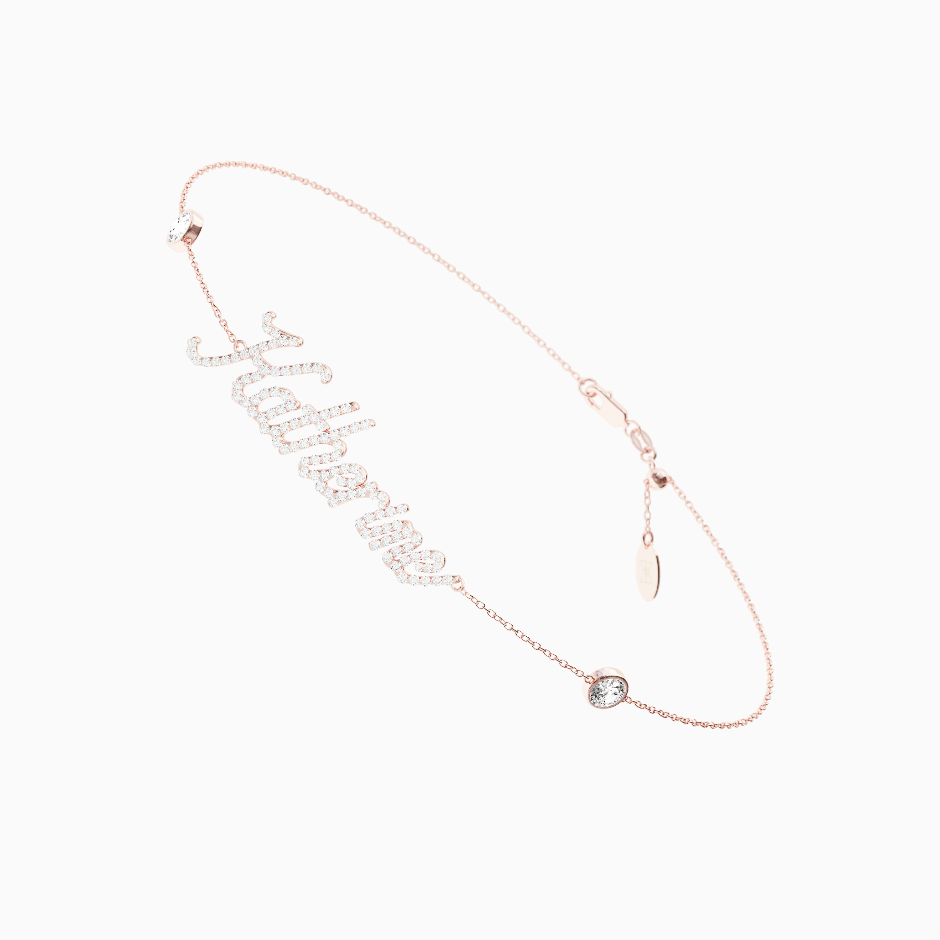 Signature Bracelet - Diamond Encrusted - Round Diamond Trinkets