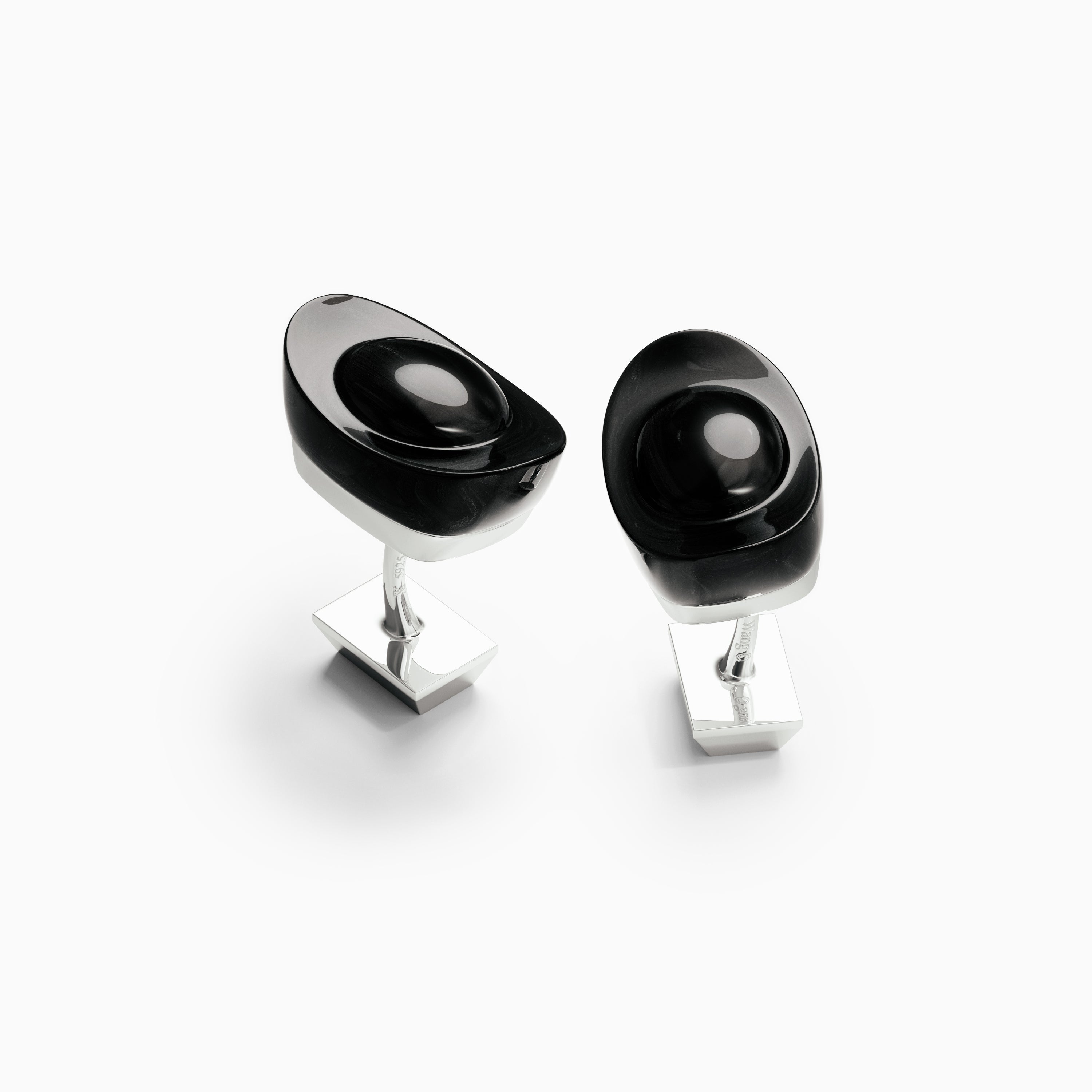 Yuan Bao Fortune Cufflinks - Black Onyx