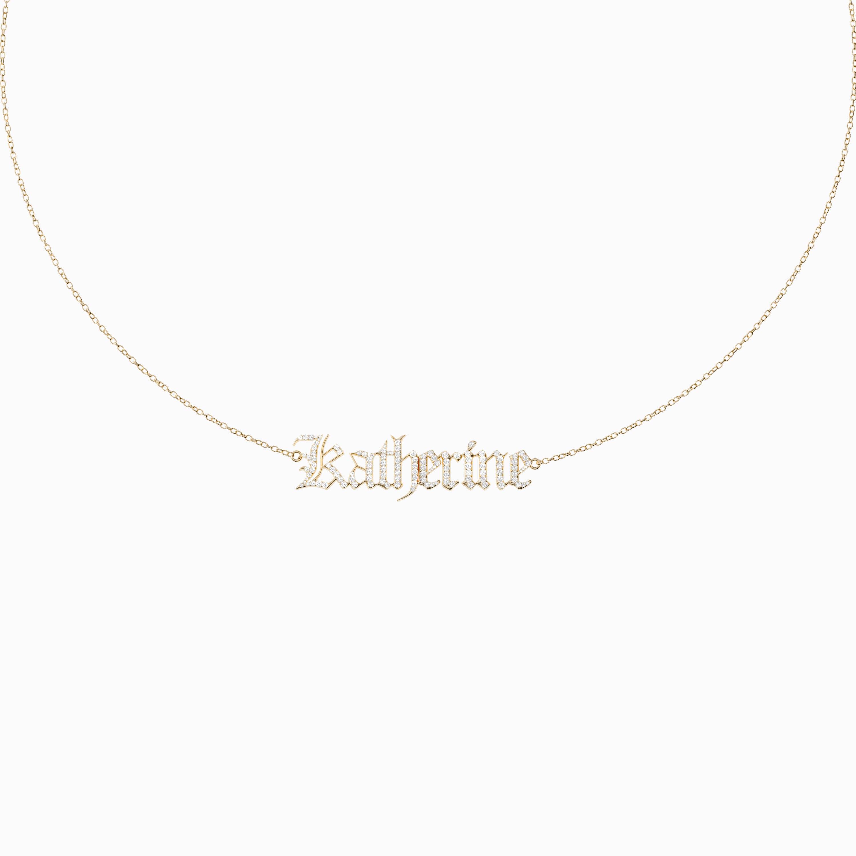 Signature Necklace - Single - Diamond Encrusted