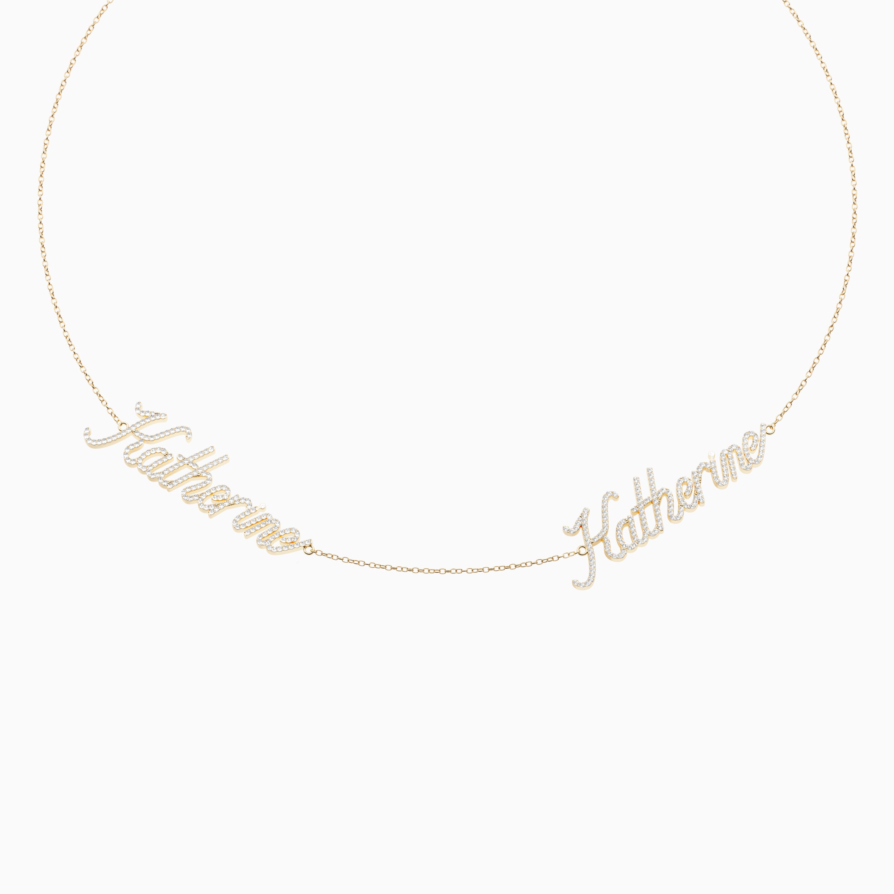 Signature Necklace - Double - Diamond Encrusted