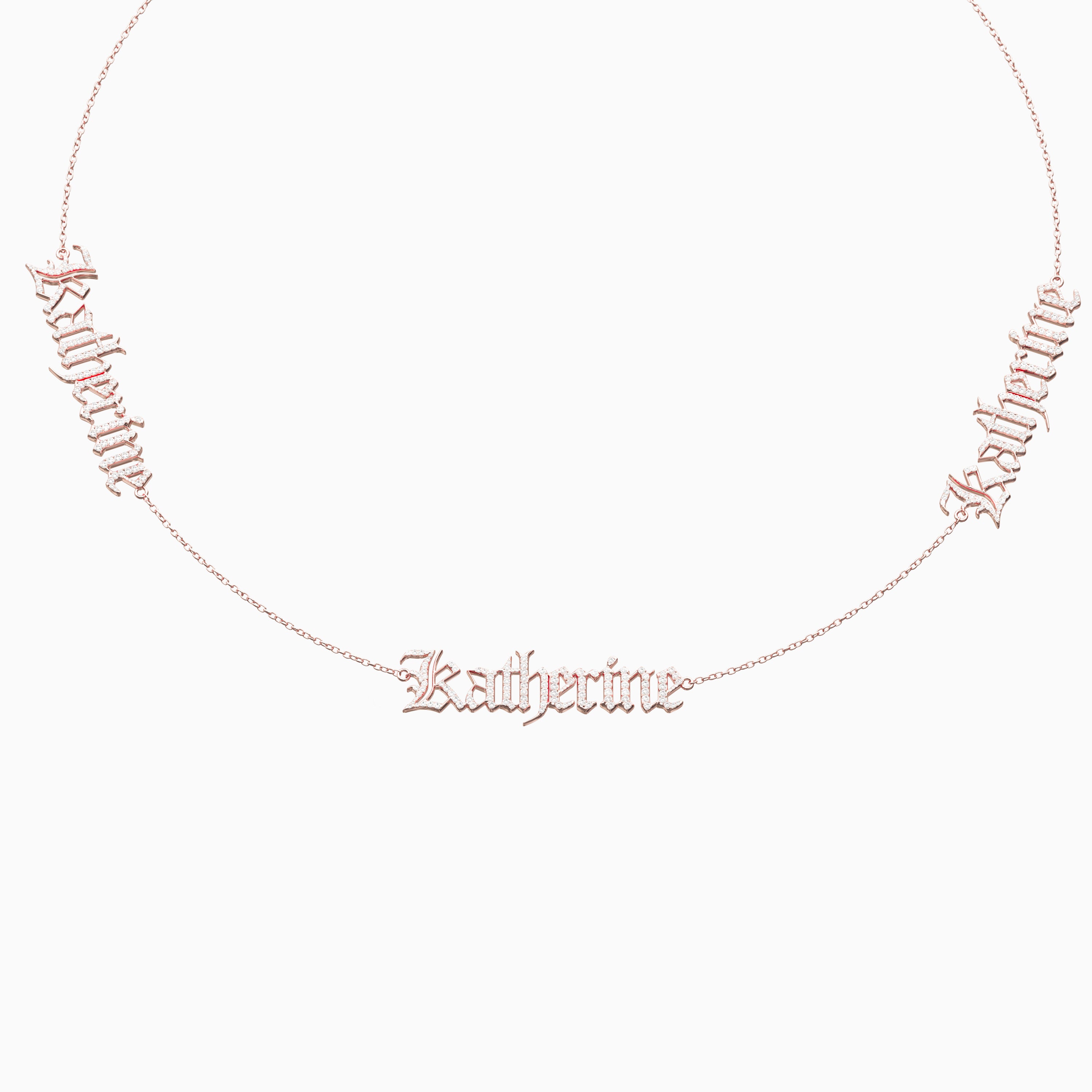 Signature Necklace - Triple - Diamond Encrusted