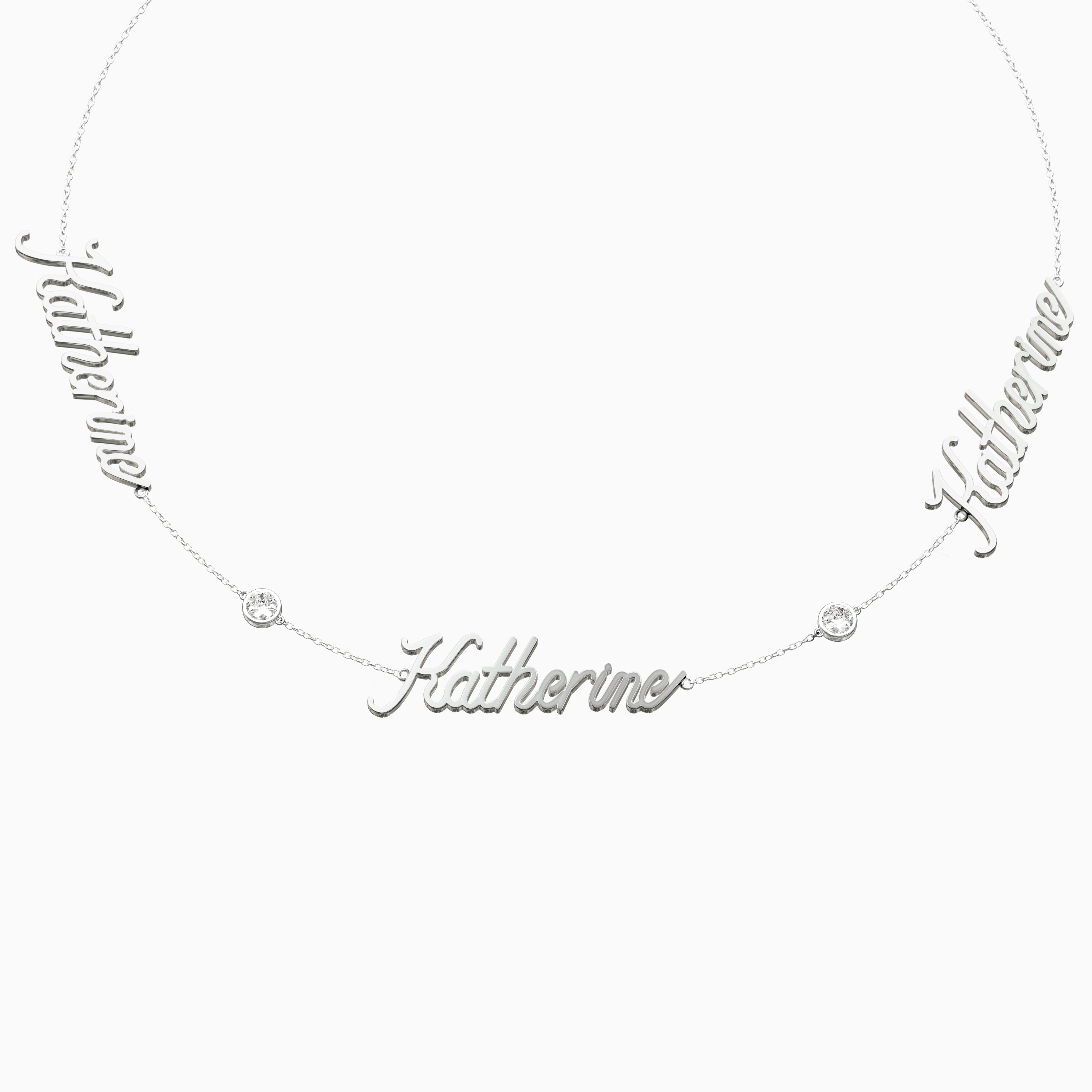 Signature Necklace - Triple - Round Diamond Trinkets