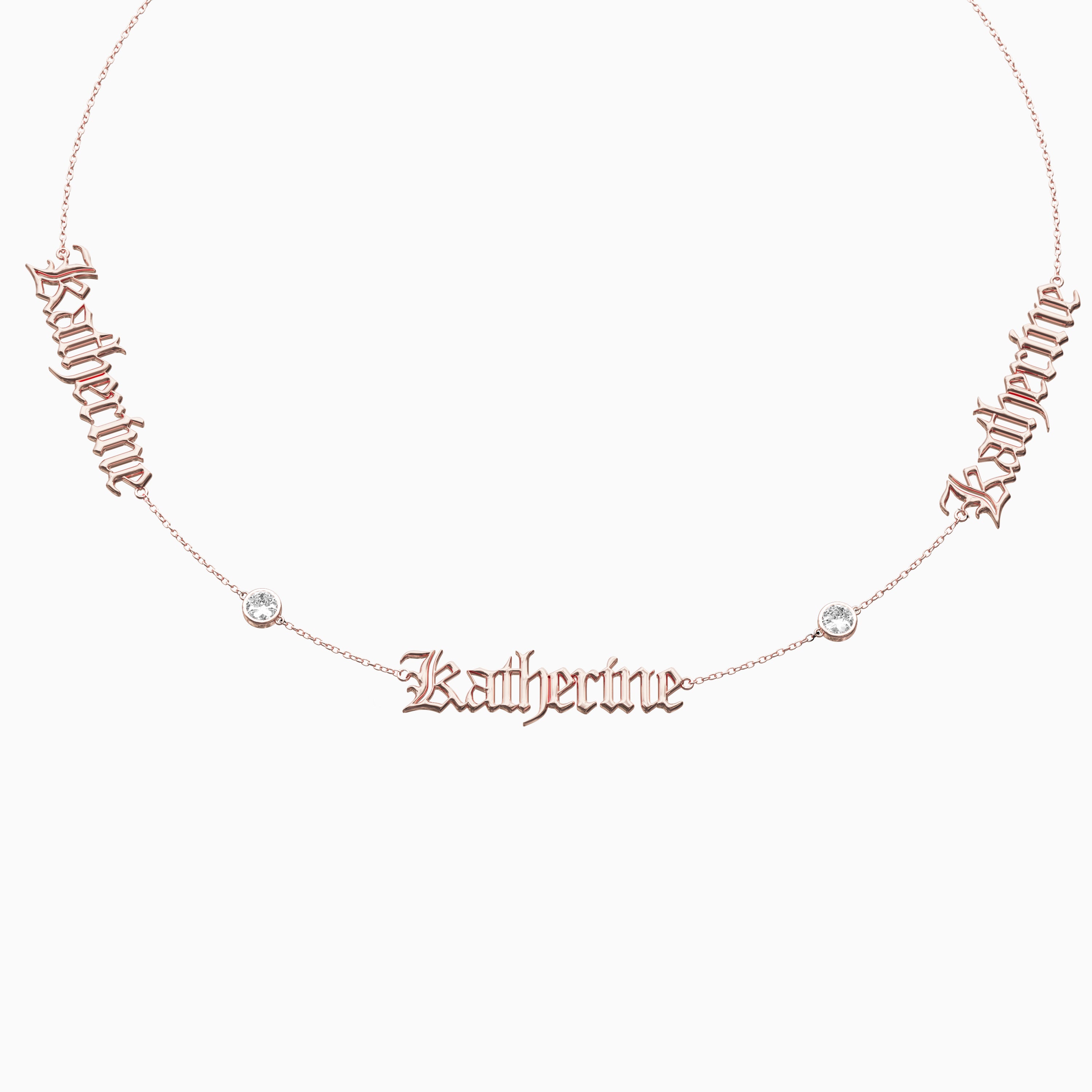 Signature Necklace - Triple - Round Diamond Trinkets