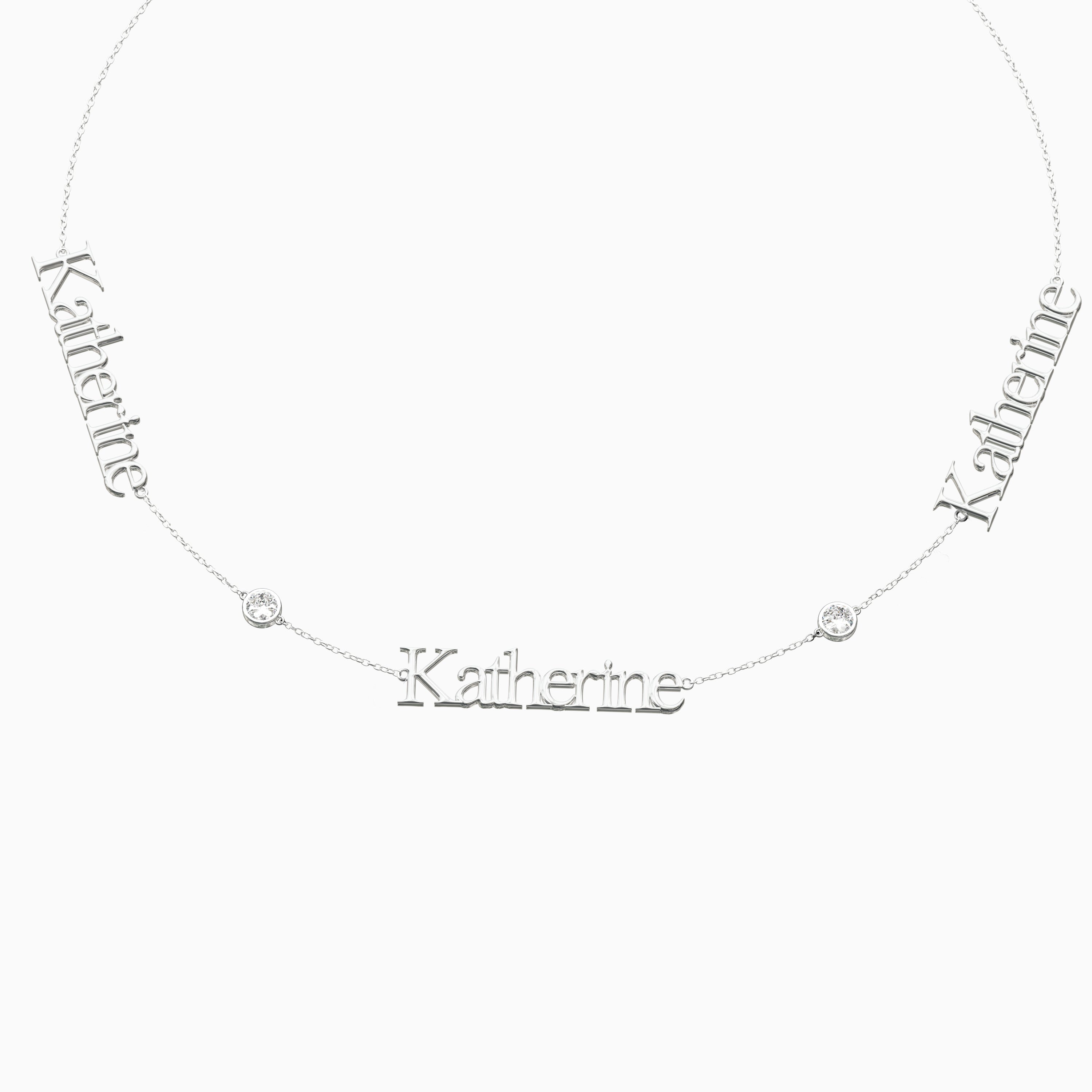 Signature Necklace - Triple - Round Diamond Trinkets