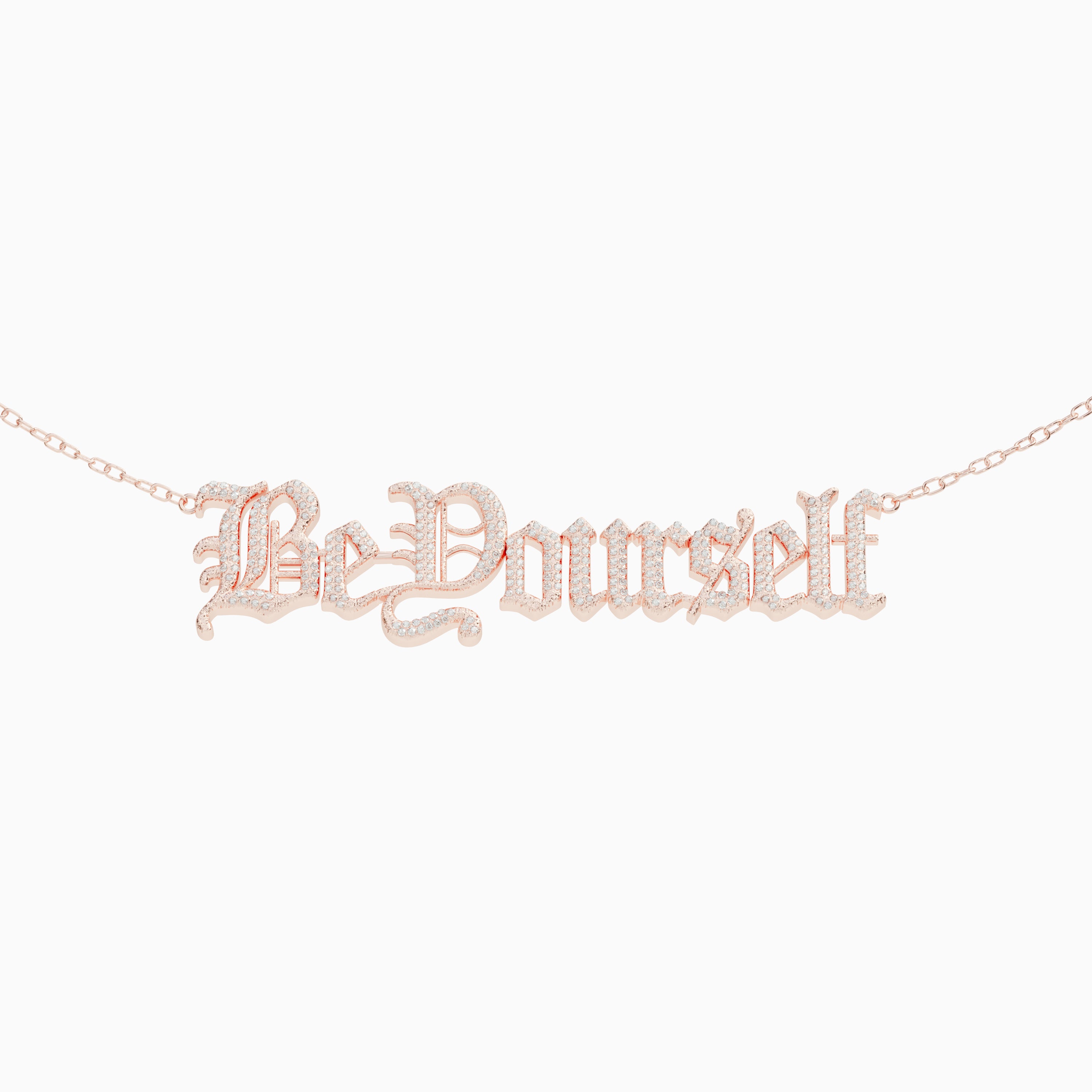 Be Yourself Necklace - Diamond Encrusted