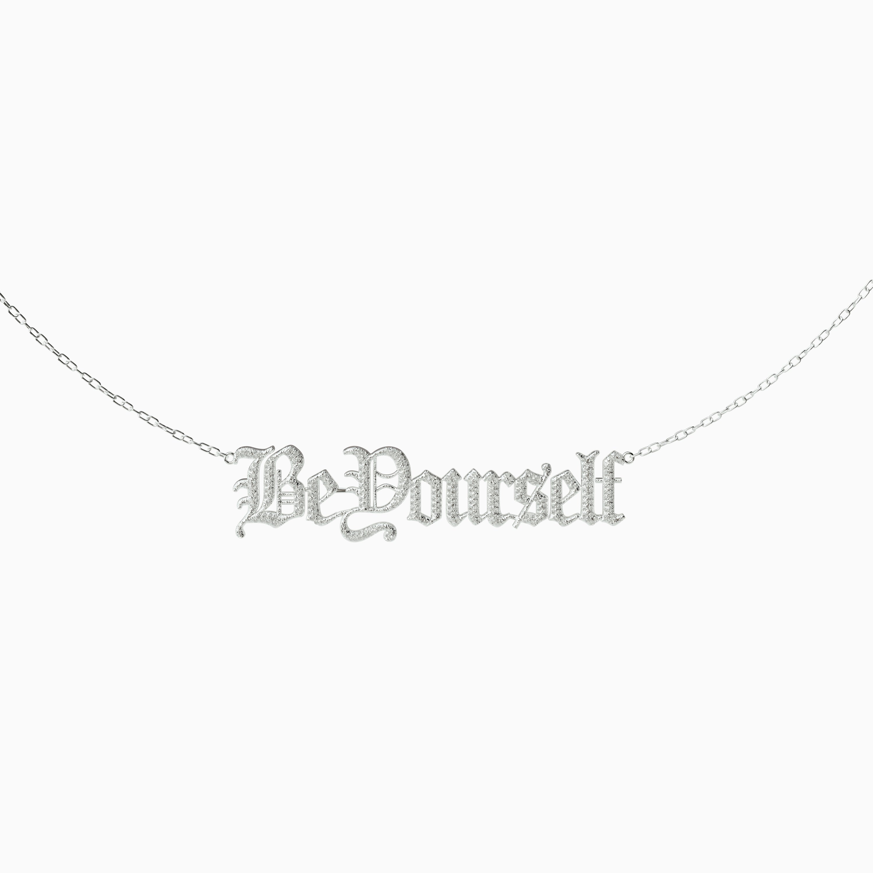 Be Yourself Necklace - Diamond Encrusted