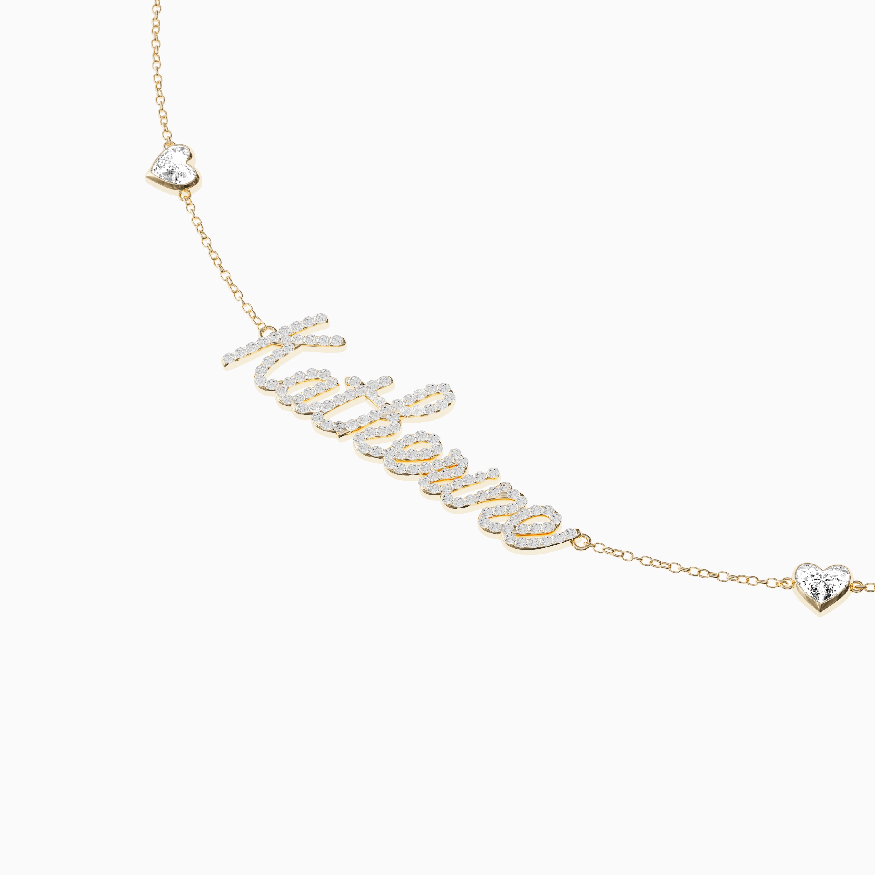 Signature Necklace - Single - Diamond Encrusted - Heart Diamond Trinkets