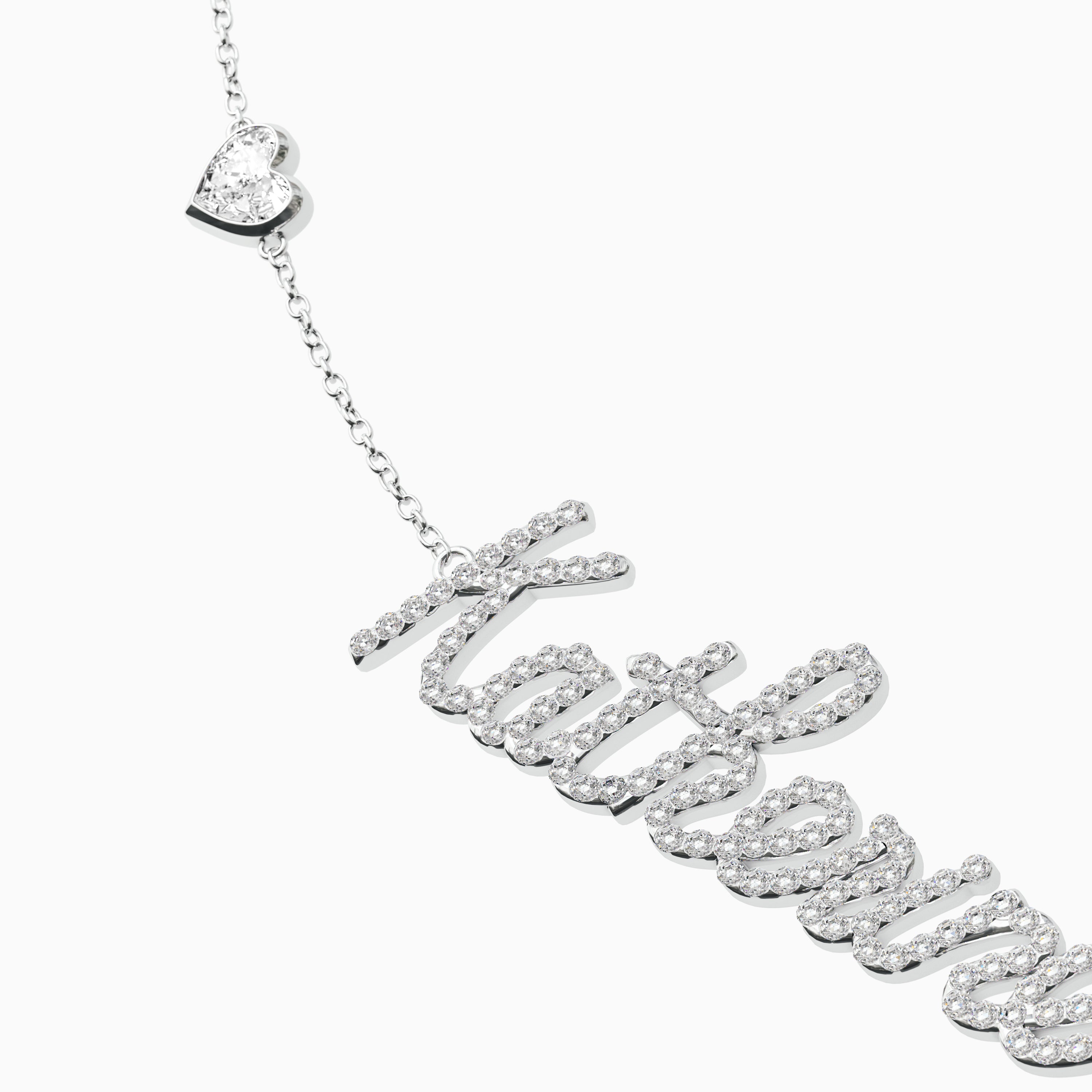 Signature Necklace - Single - Diamond Encrusted - Heart Diamond Trinkets