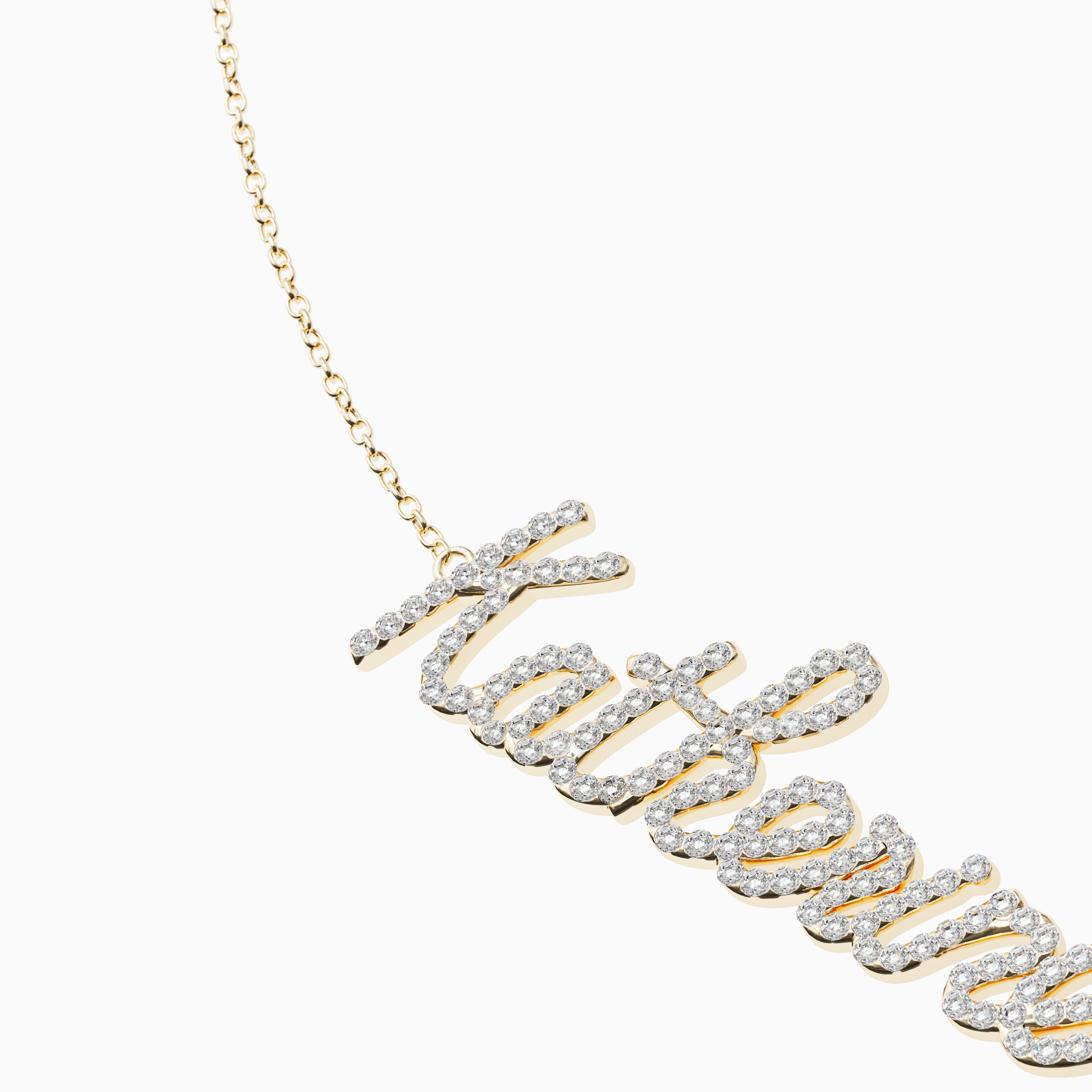 Signature Necklace - Single - Diamond Encrusted