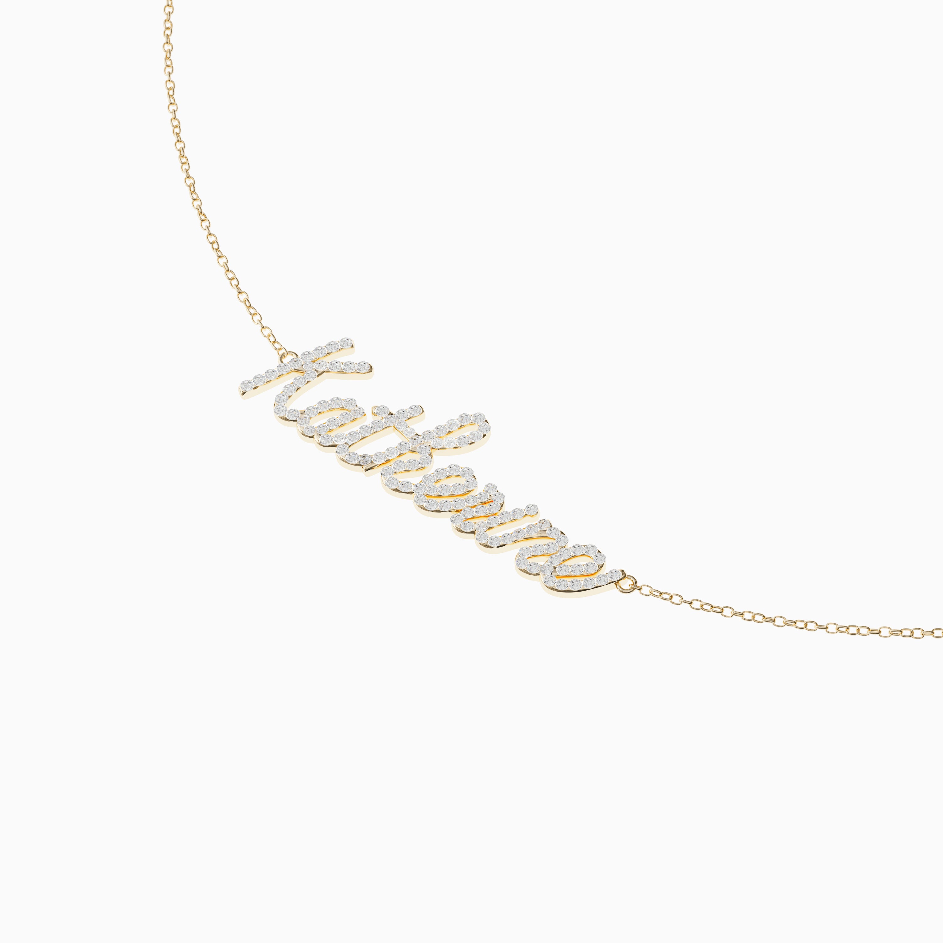 Signature Necklace - Single - Diamond Encrusted