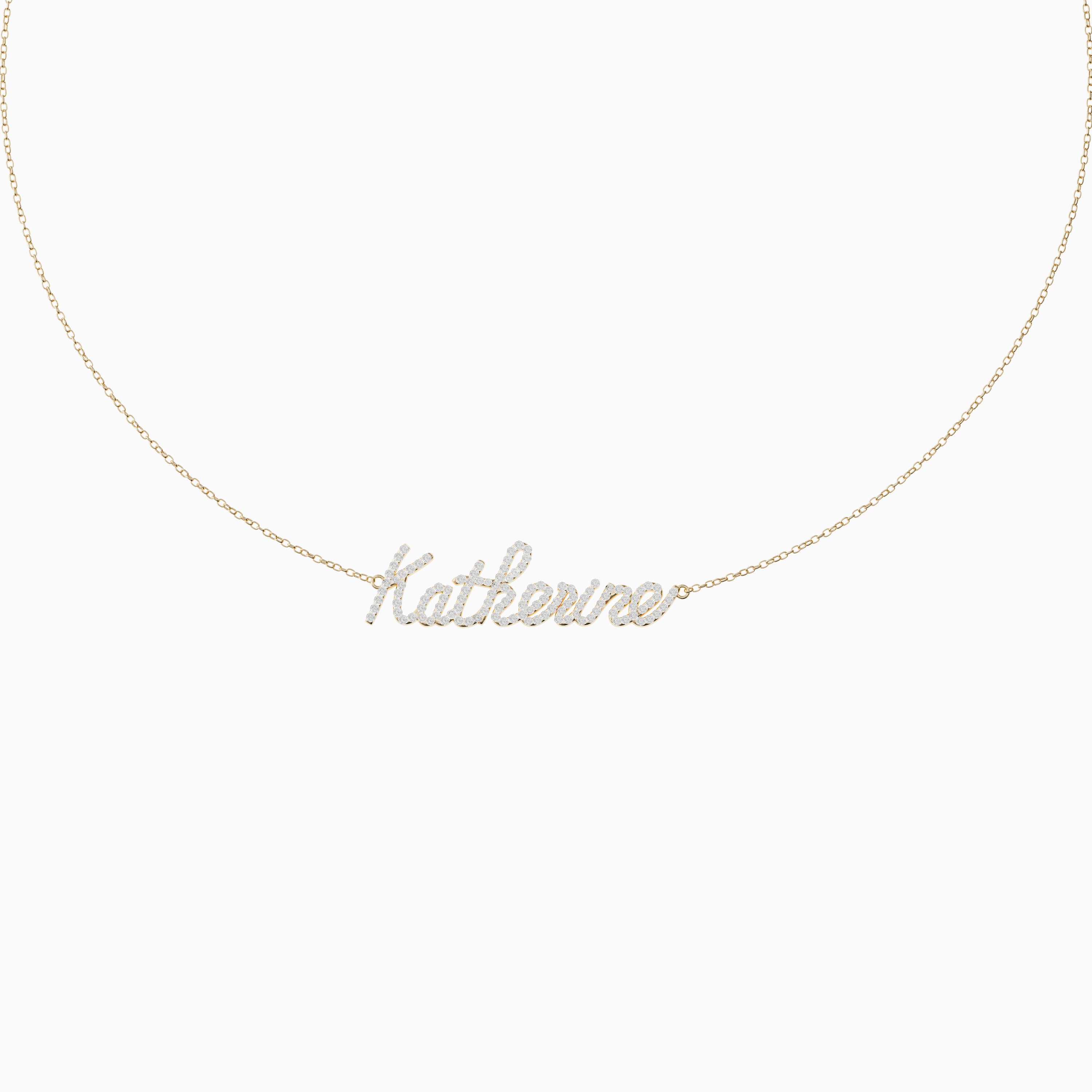 Signature Necklace - Single - Diamond Encrusted