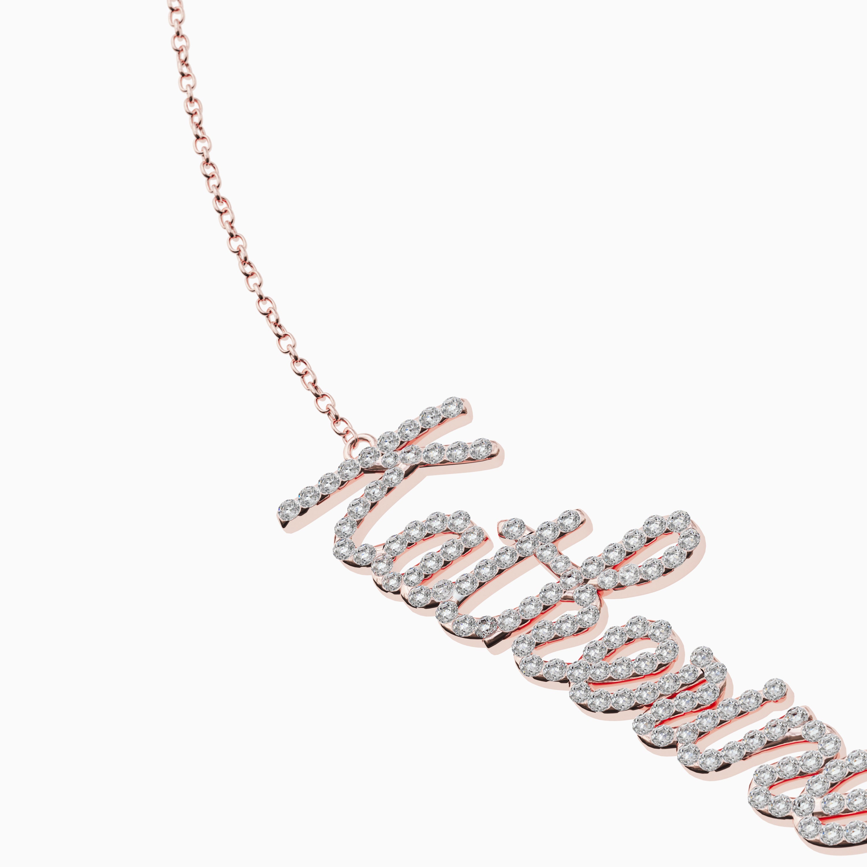 Signature Necklace - Single - Diamond Encrusted