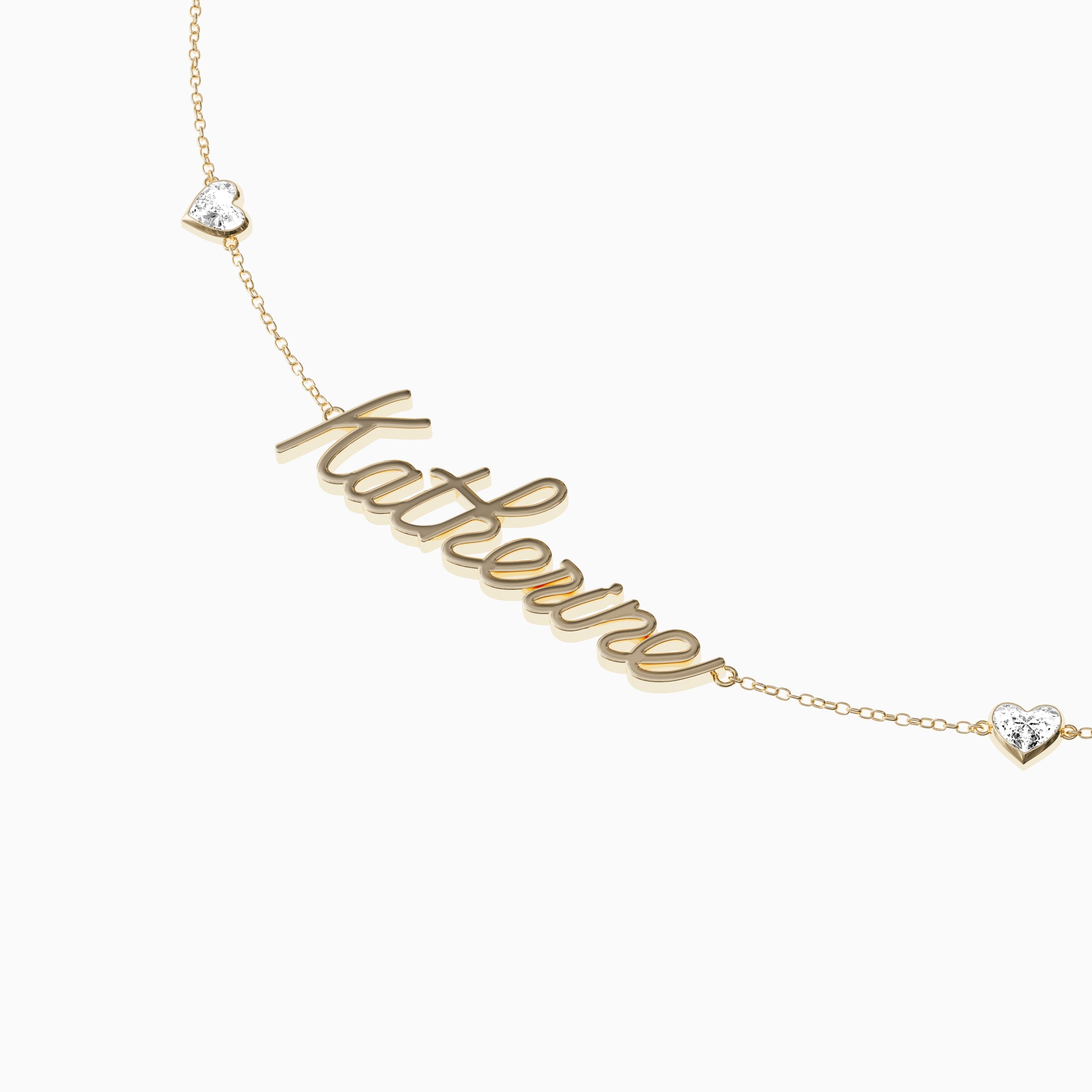 Signature Necklace - Triple - Heart Diamond Trinkets