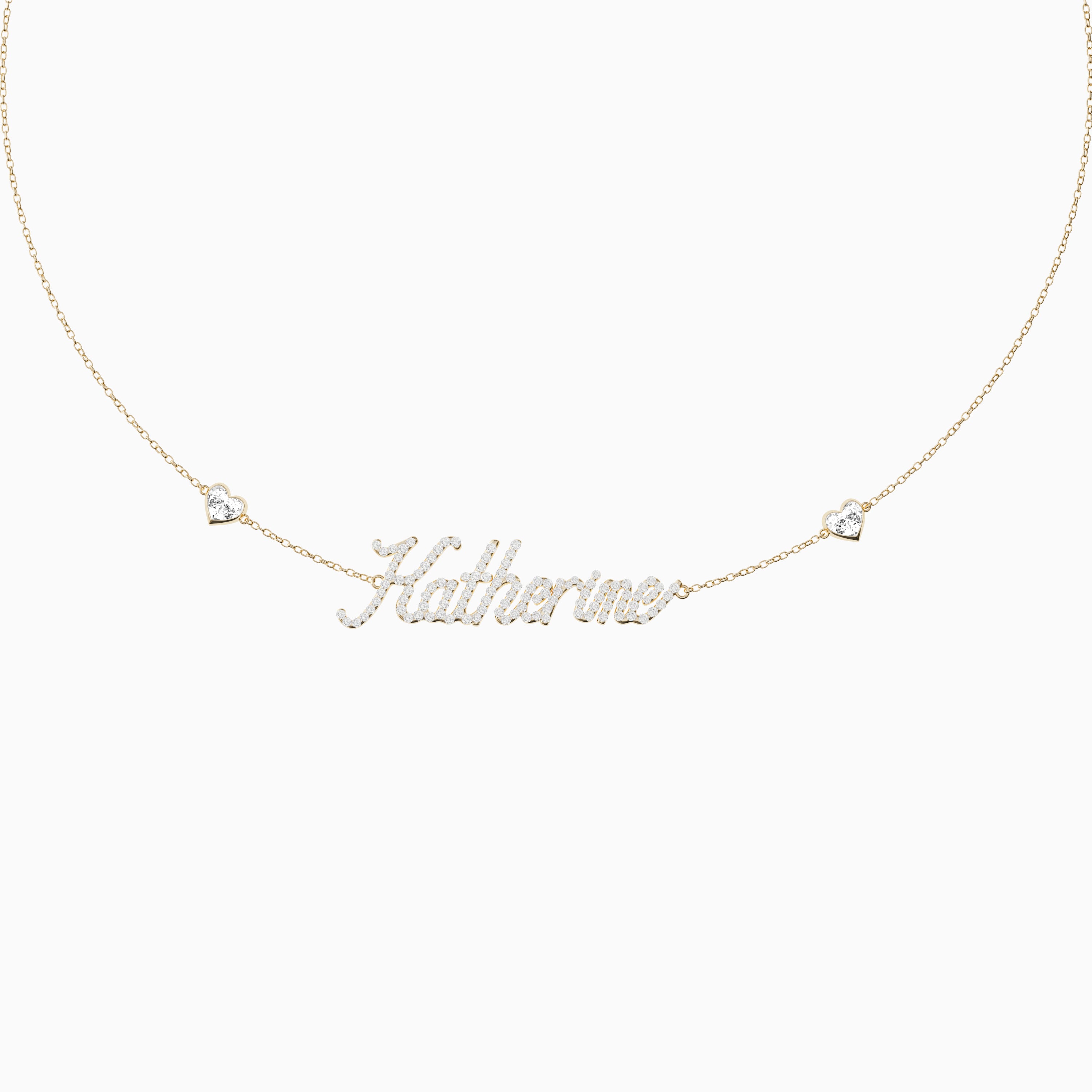 Signature Necklace - Single - Diamond Encrusted - Heart Diamond Trinkets