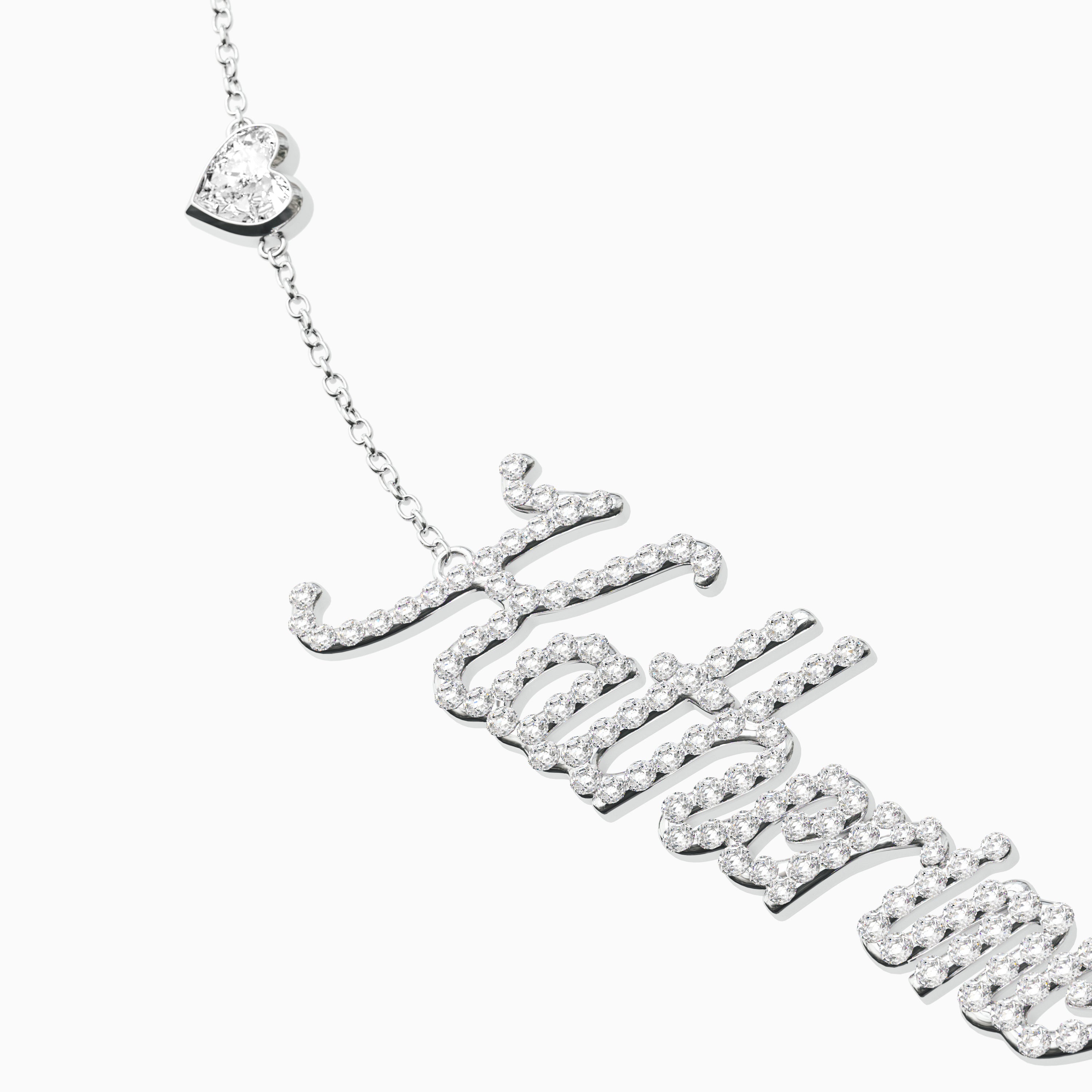 Signature Necklace - Triple - Diamond Encrusted - Heart Diamond Trinkets