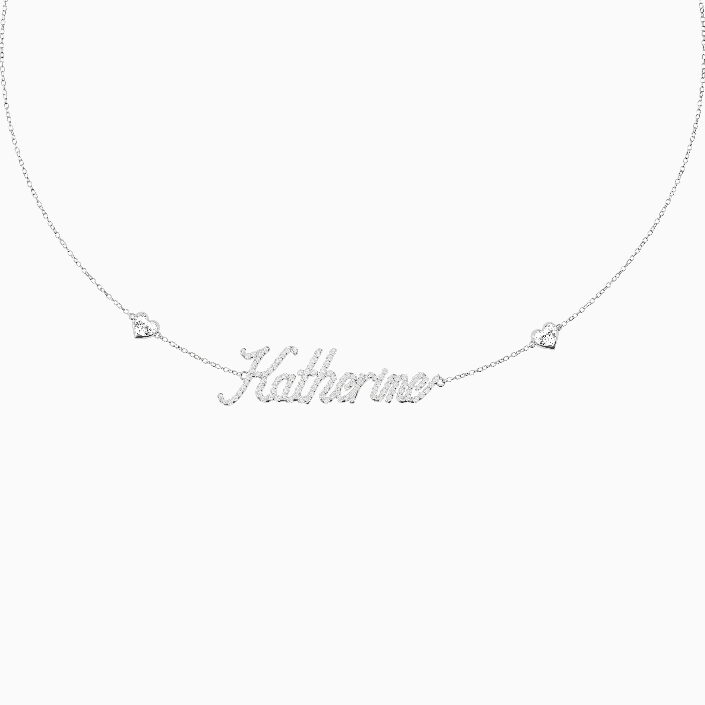 Signature Necklace - Single - Diamond Encrusted - Heart Diamond Trinkets