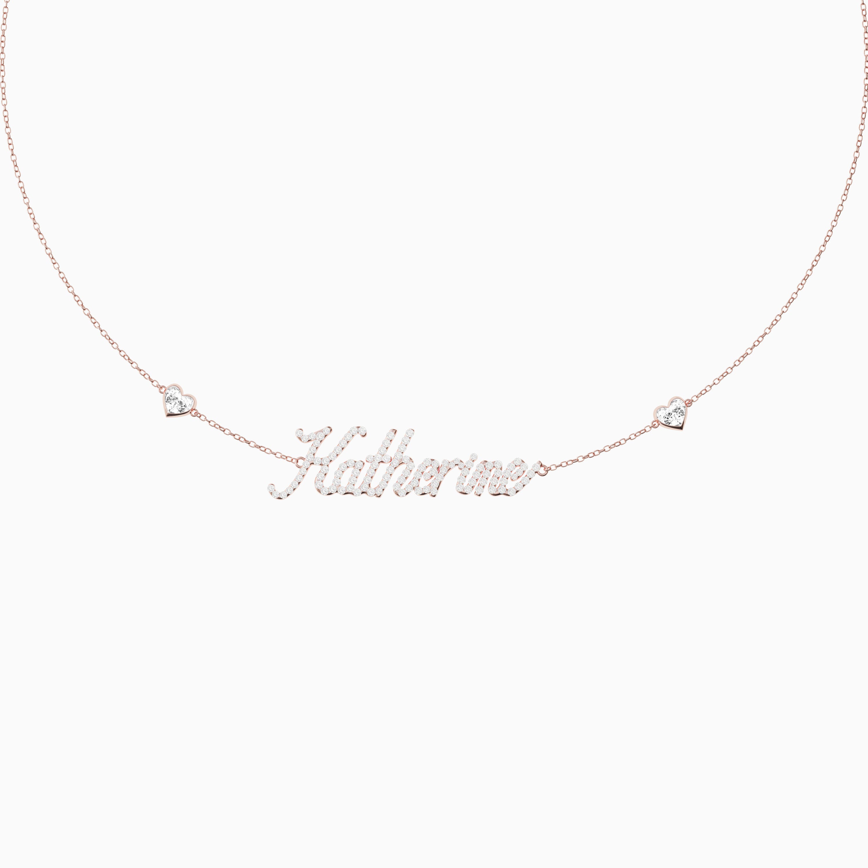 Signature Necklace - Single - Diamond Encrusted - Heart Diamond Trinkets