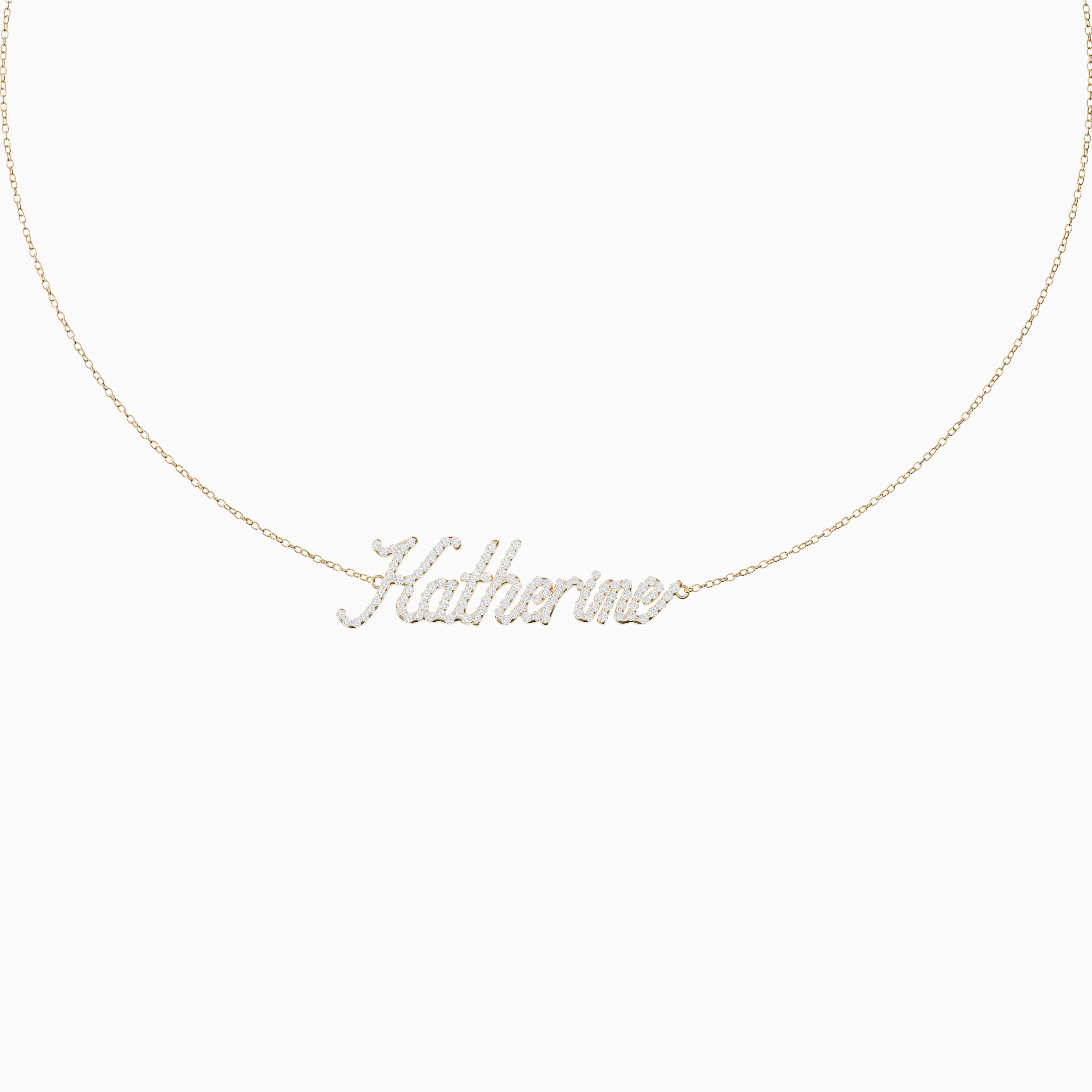 Signature Necklace - Single - Diamond Encrusted