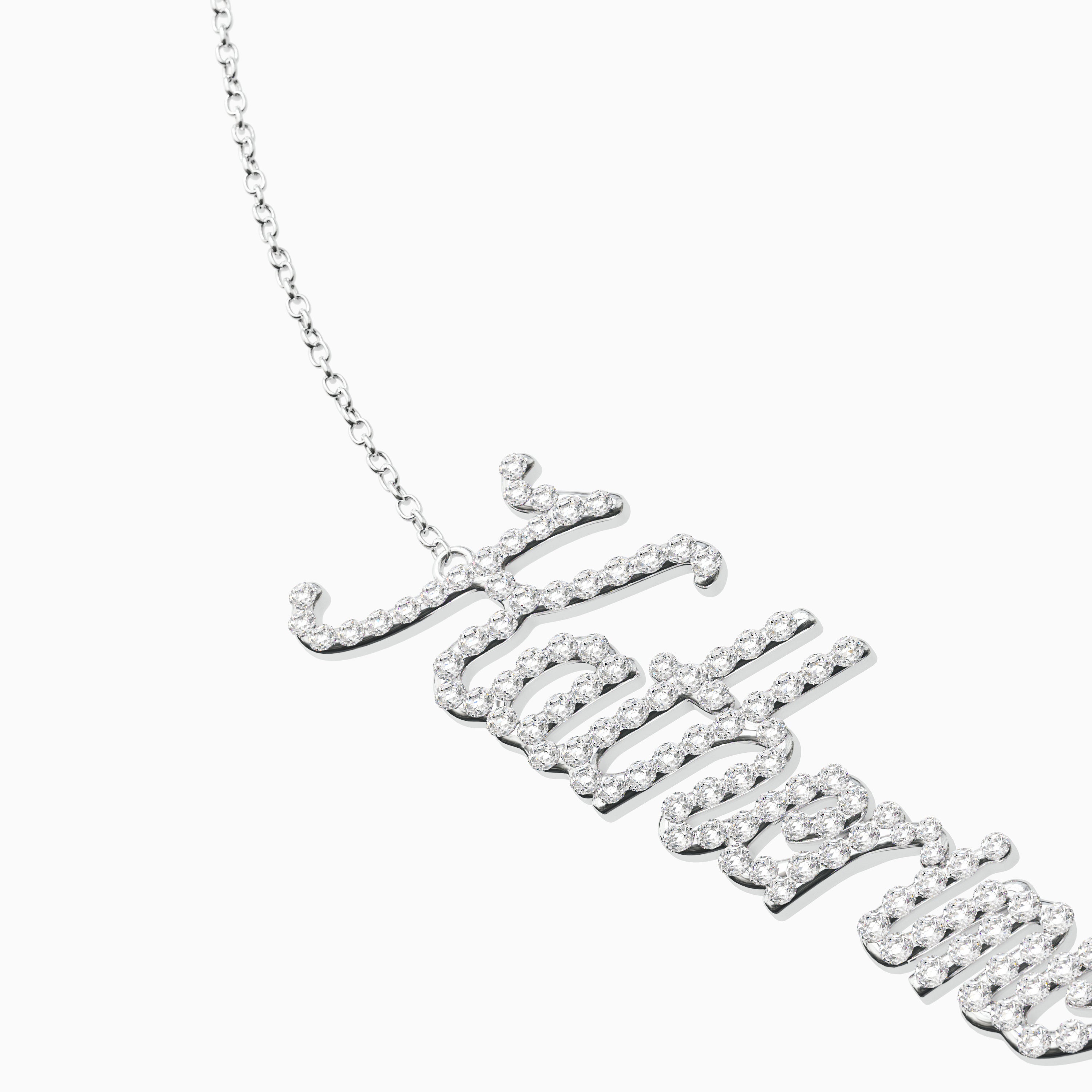 Signature Necklace - Single - Diamond Encrusted