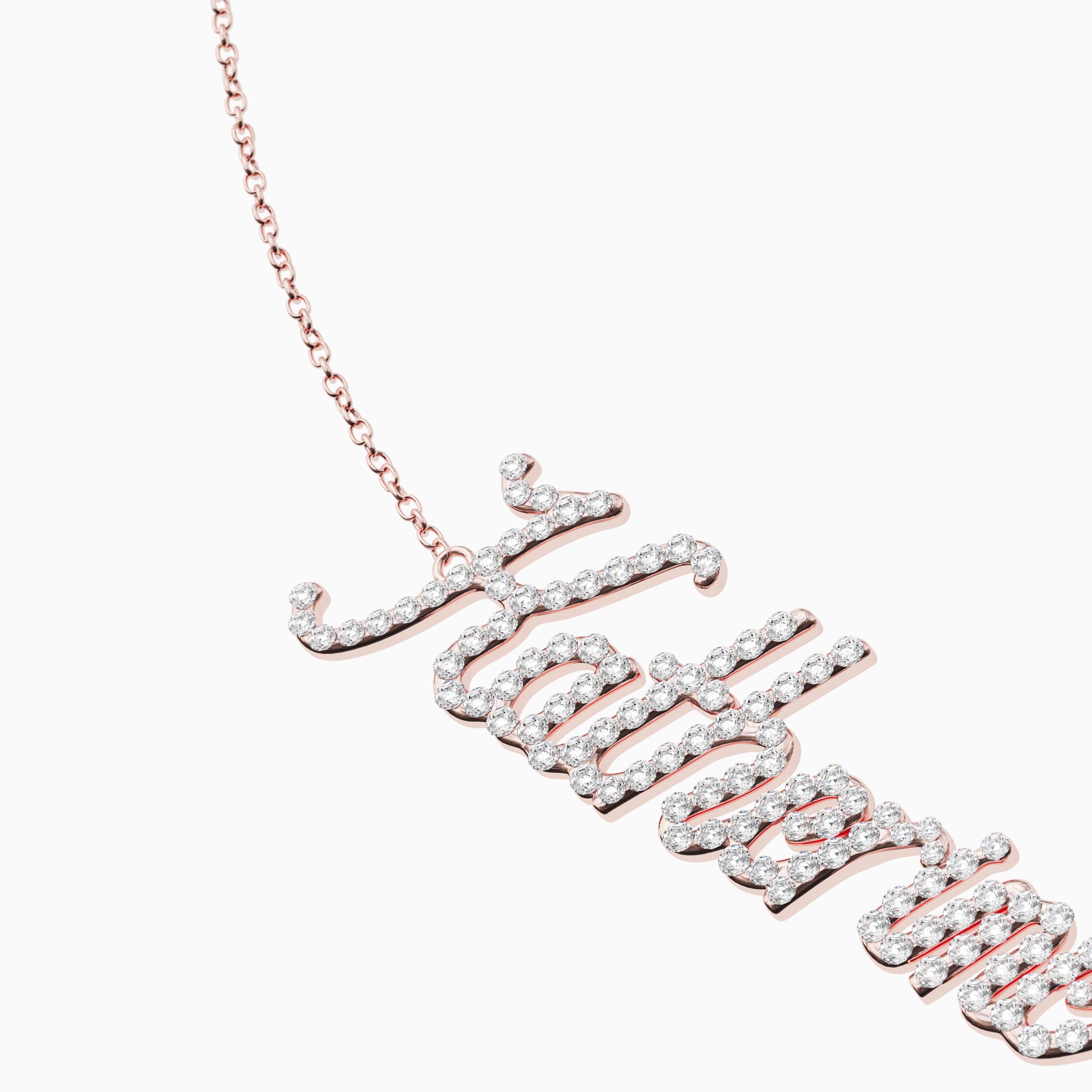 Signature Necklace - Single - Diamond Encrusted