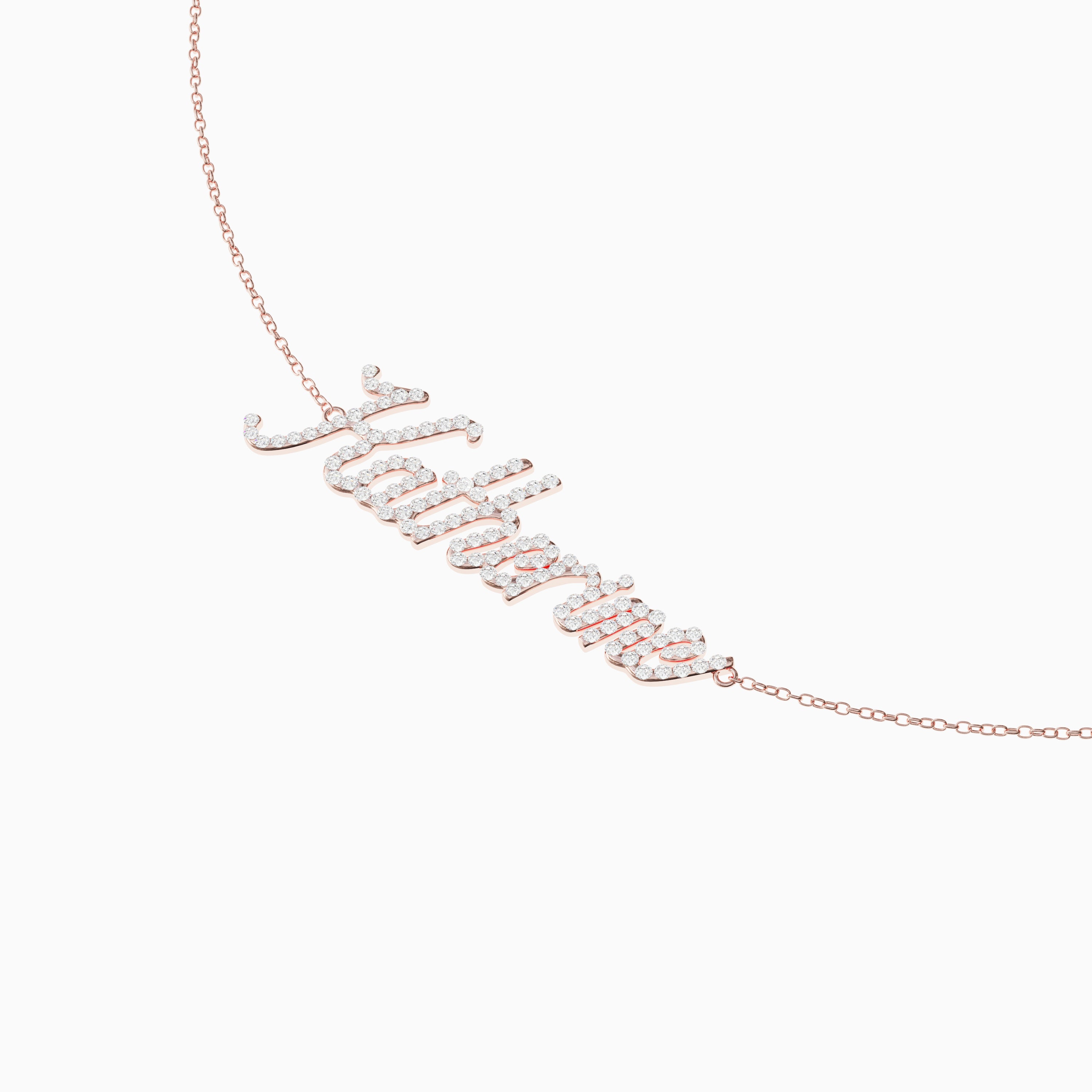 Signature Necklace - Single - Diamond Encrusted