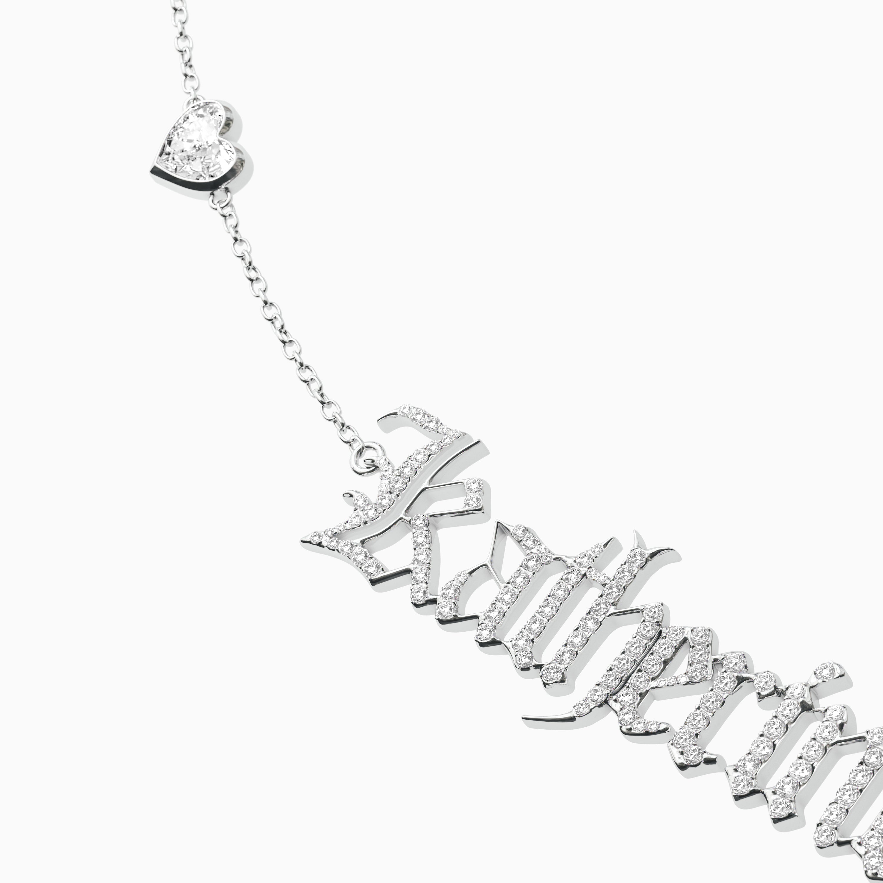 Signature Necklace - Triple - Diamond Encrusted - Heart Diamond Trinkets