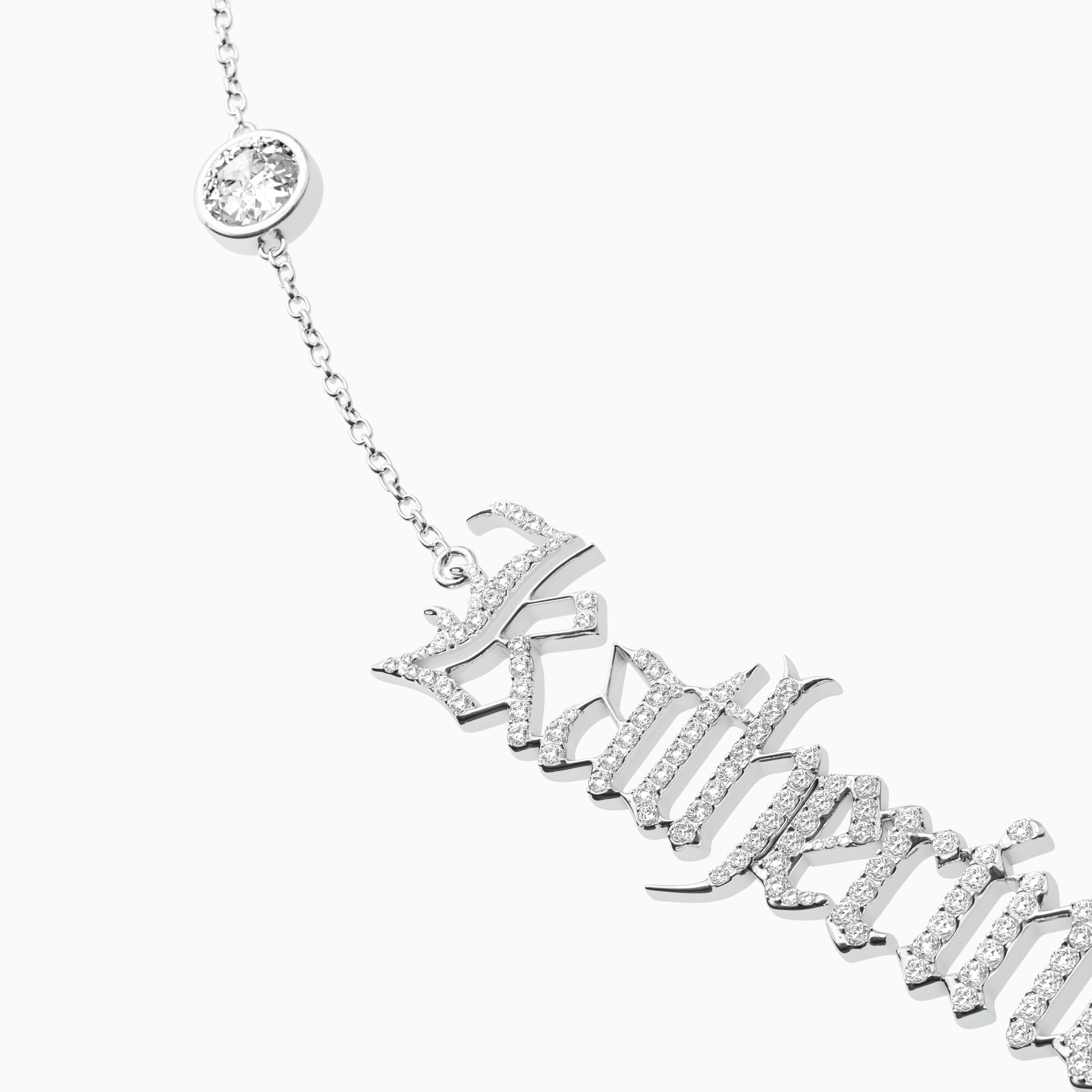 Signature Necklace - Triple - Diamond Encrusted - Round Diamond Trinkets