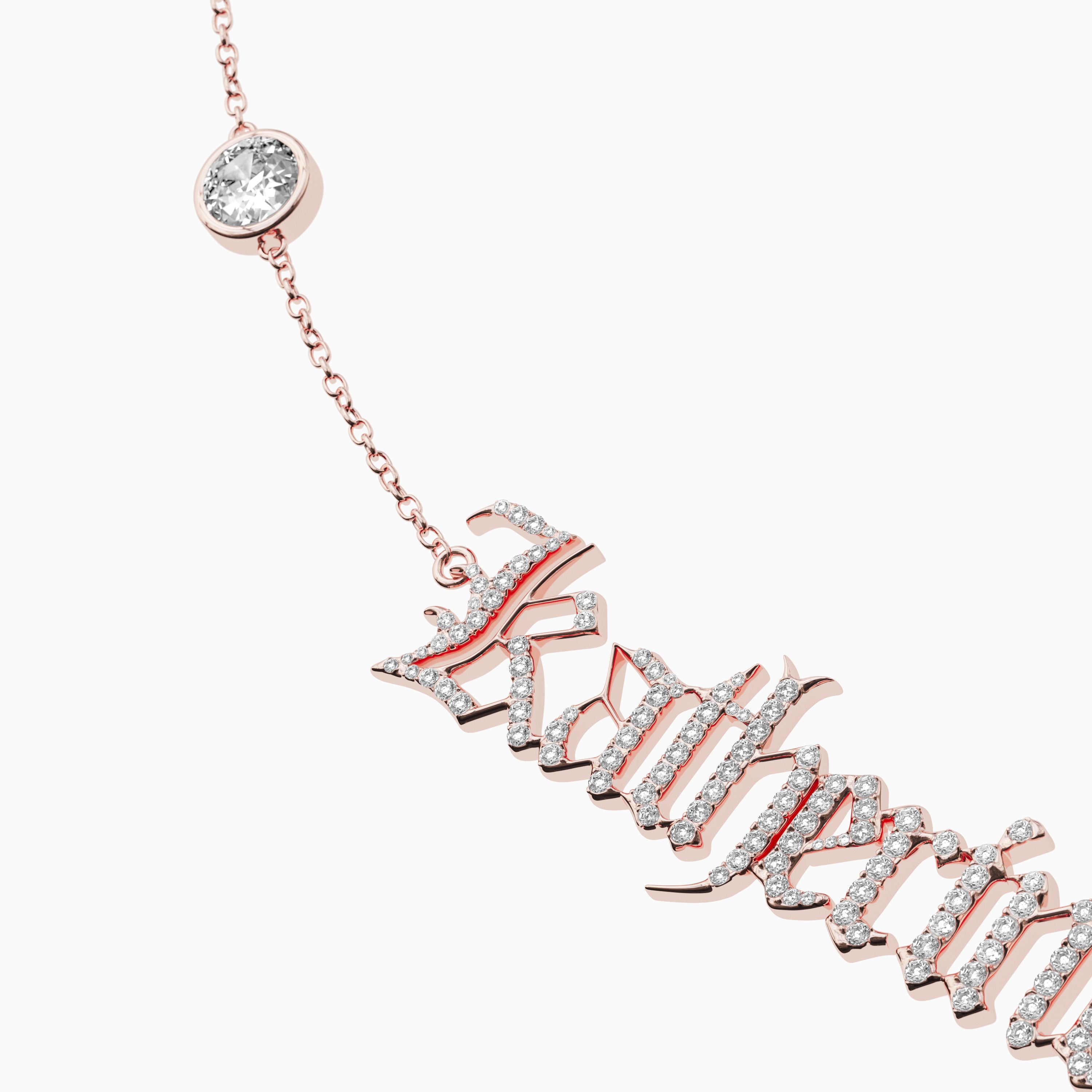 Signature Necklace - Triple - Diamond Encrusted - Round Diamond Trinkets