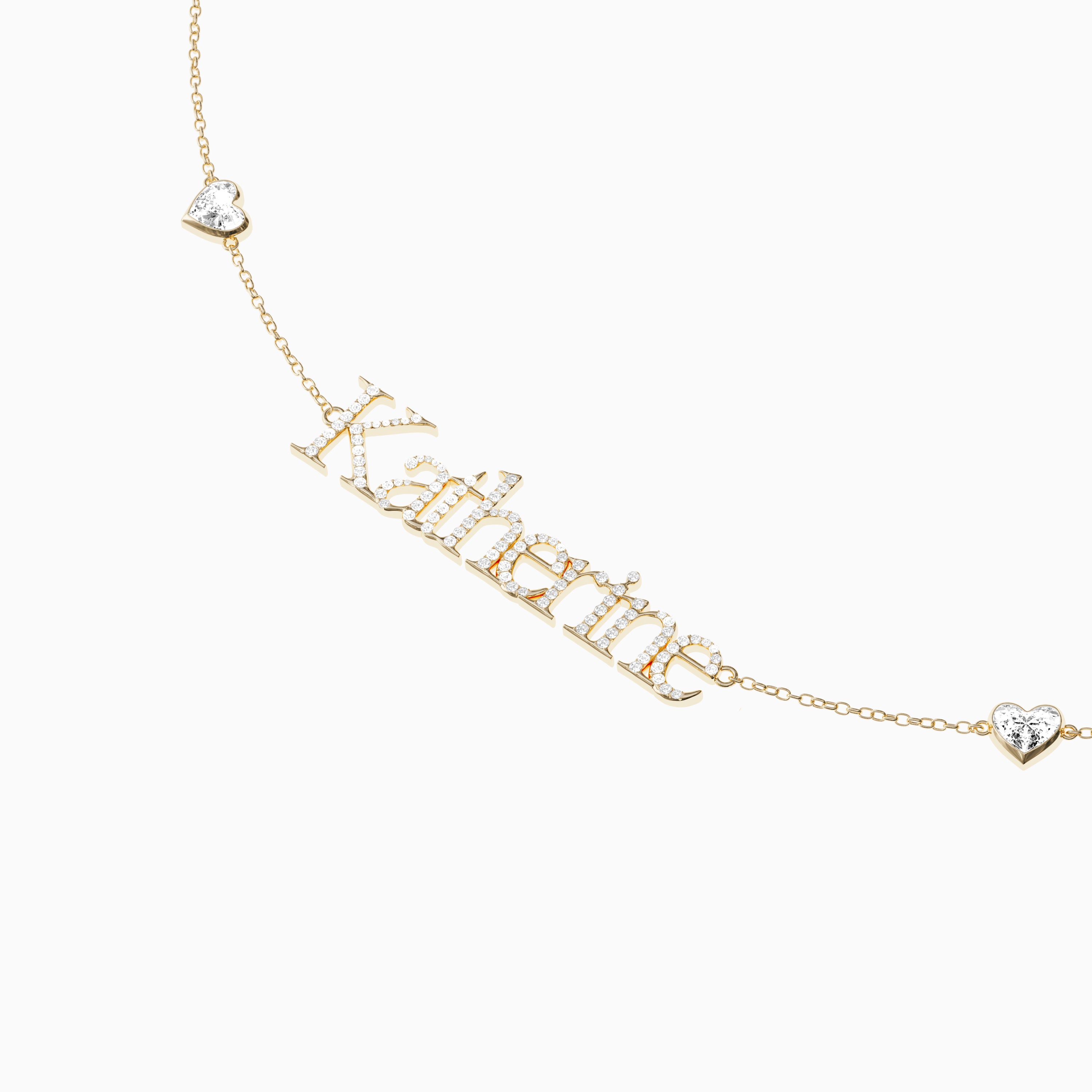 Signature Necklace - Single - Diamond Encrusted - Heart Diamond Trinkets