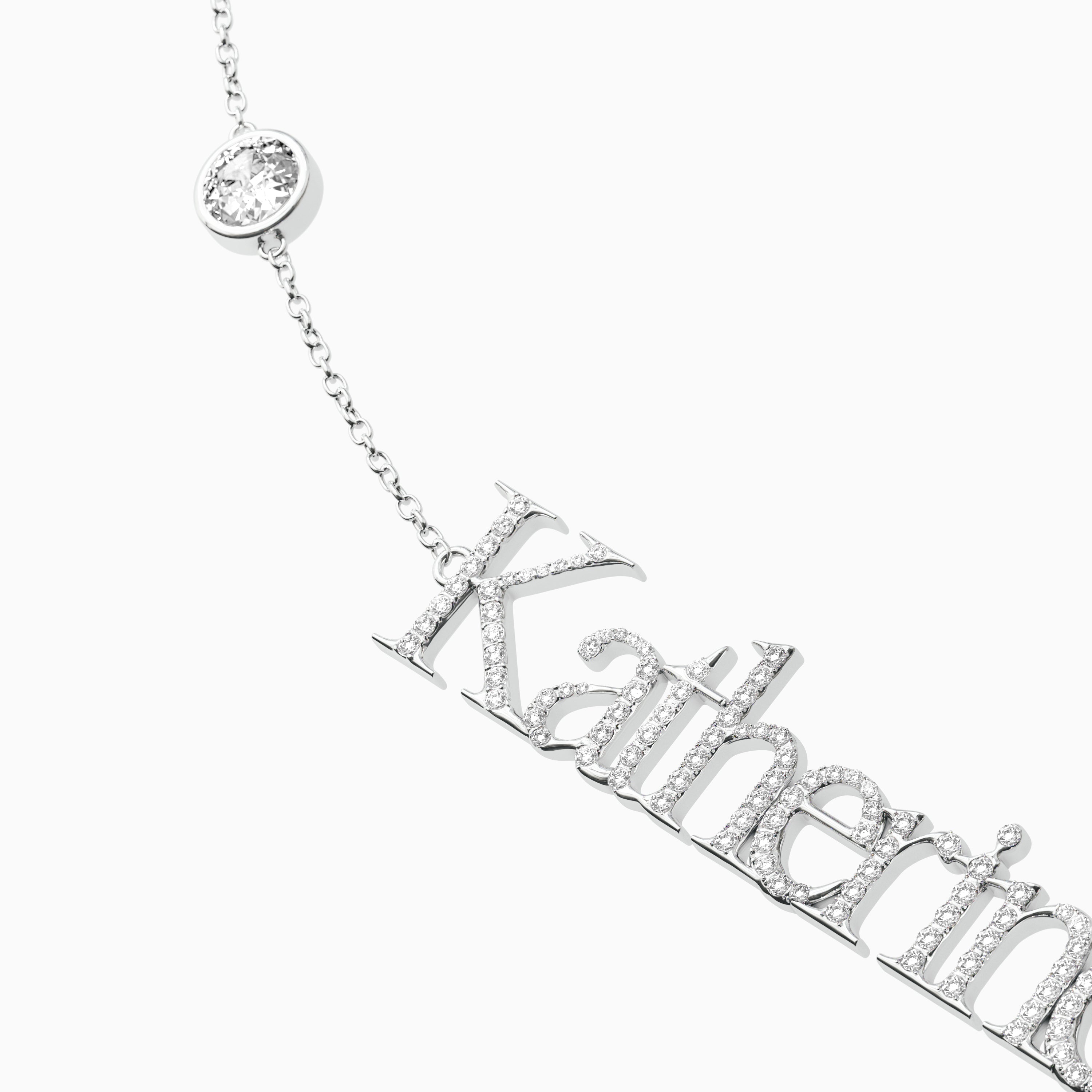 Signature Necklace - Single - Diamond Encrusted - Round Diamond Trinkets