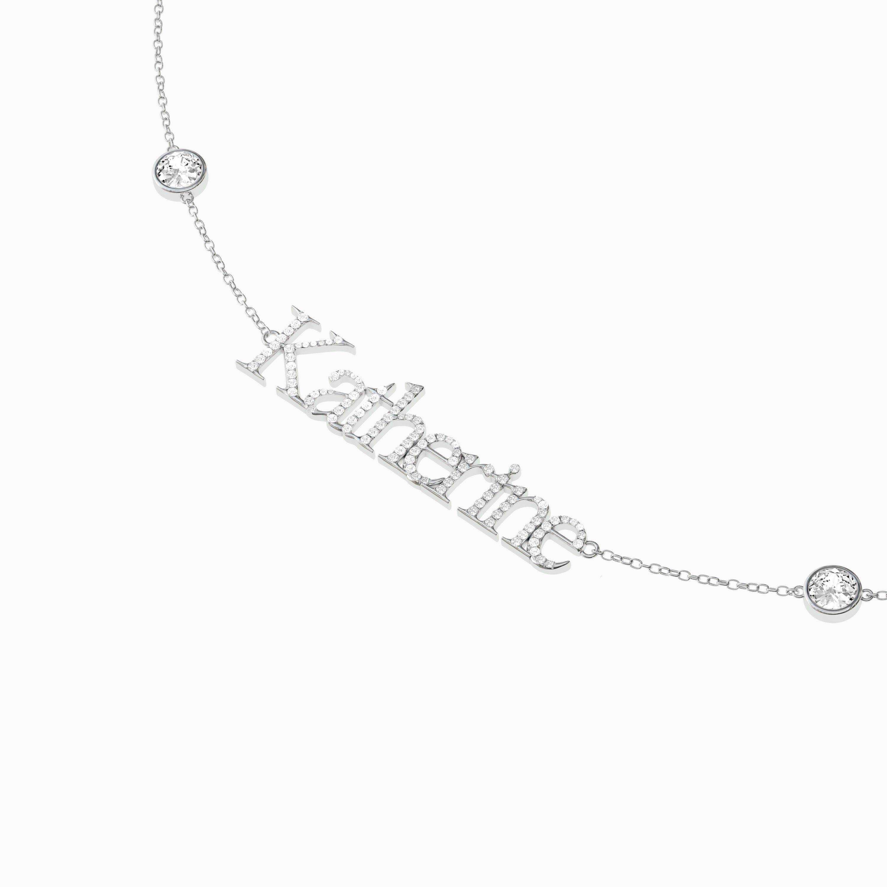 Signature Necklace - Triple - Diamond Encrusted - Round Diamond Trinkets