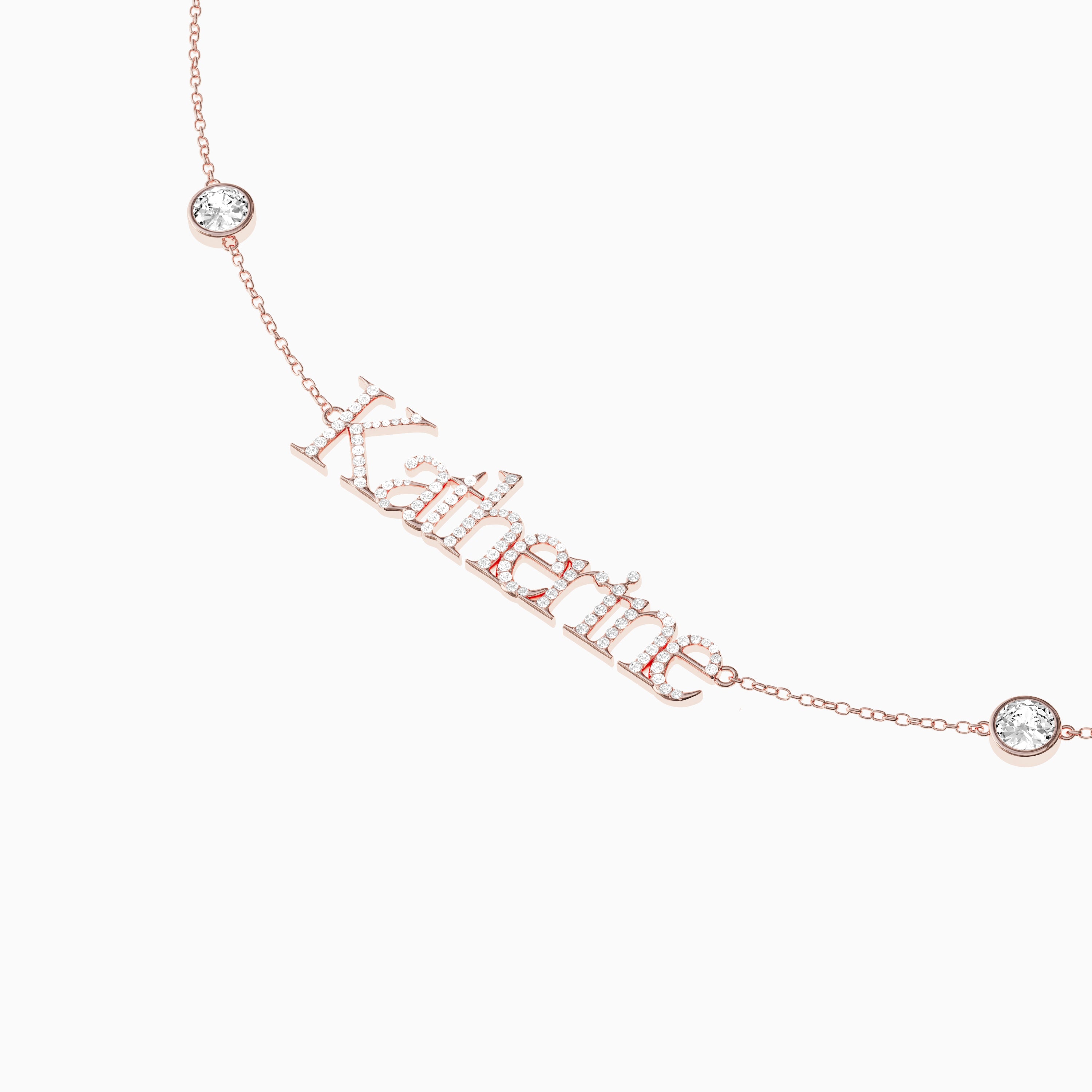 Signature Necklace - Triple - Diamond Encrusted - Round Diamond Trinkets