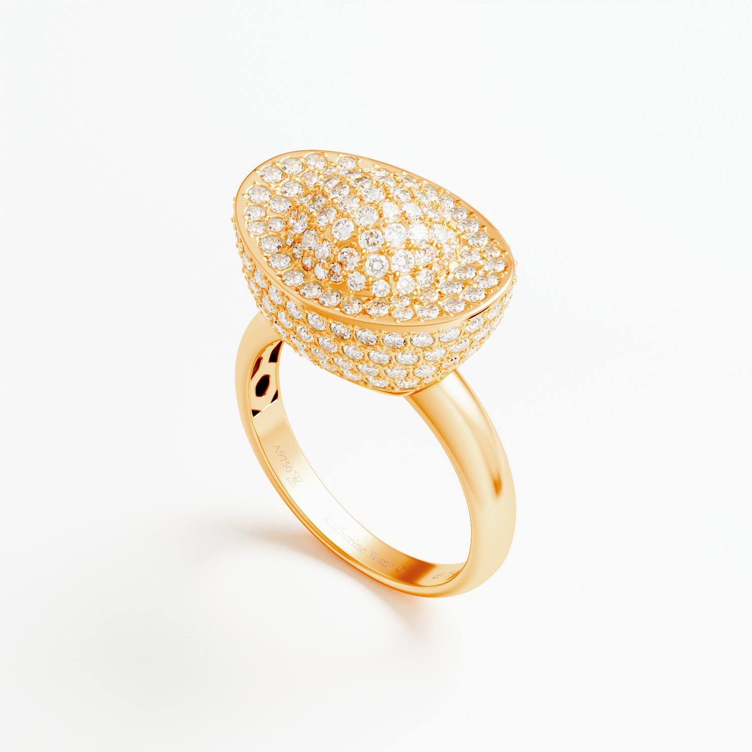 Yuan Bao Diamond Fortune Ring - Small