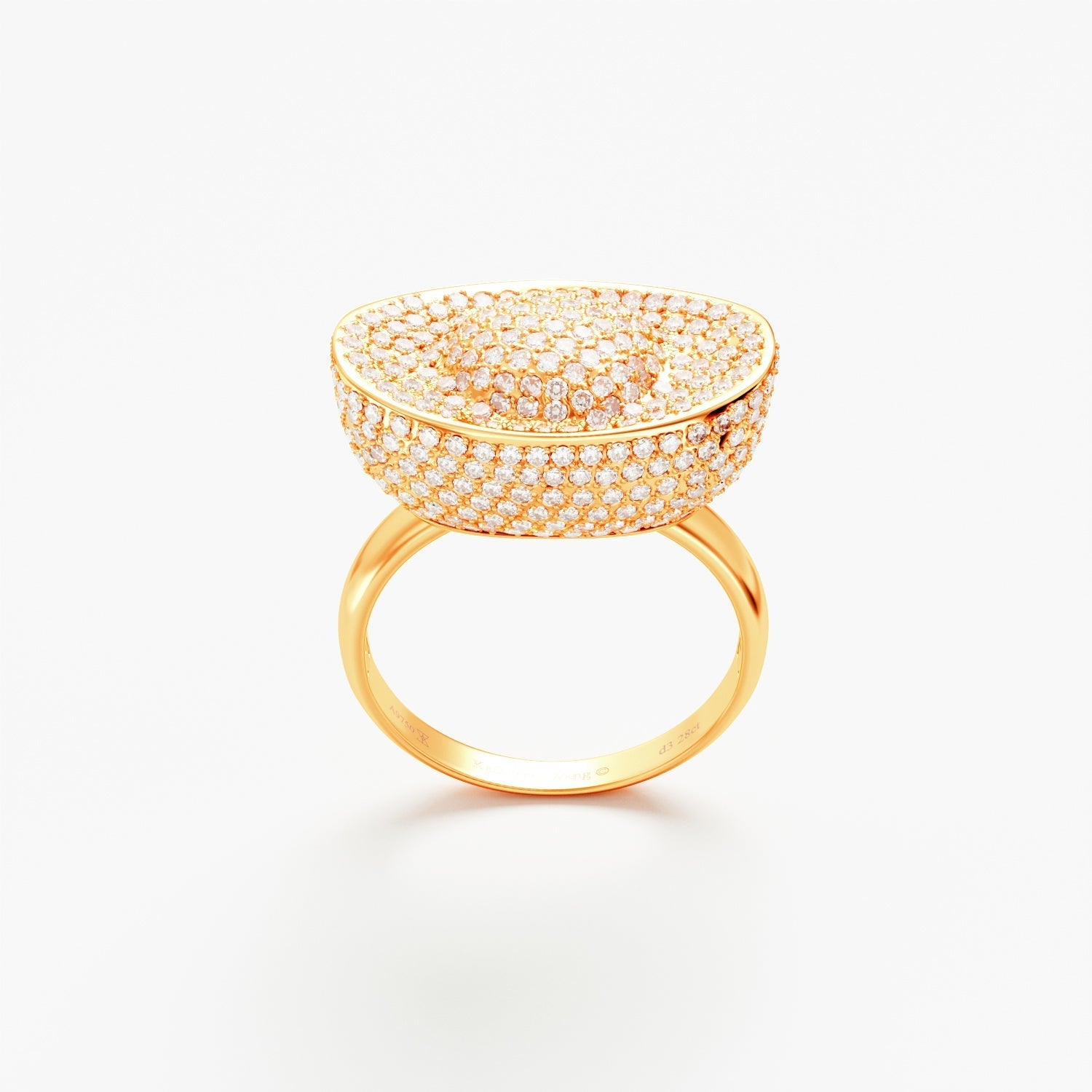 Yuan Bao Diamond Fortune Ring - Large