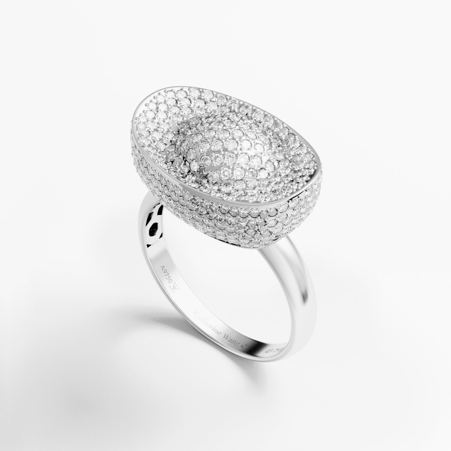 Yuan Bao Diamond Fortune Ring - Medium