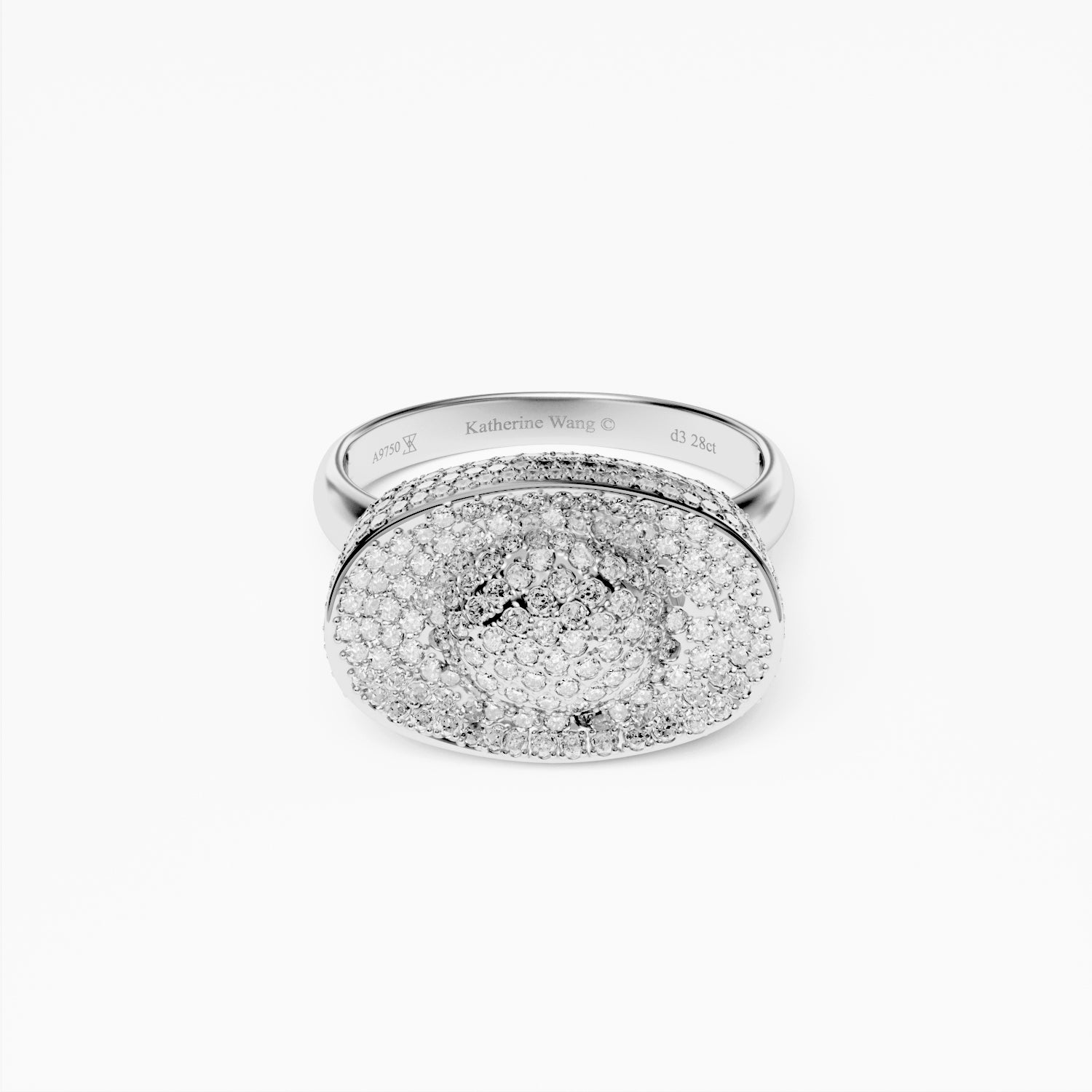 Yuan Bao Diamond Fortune Ring - Medium