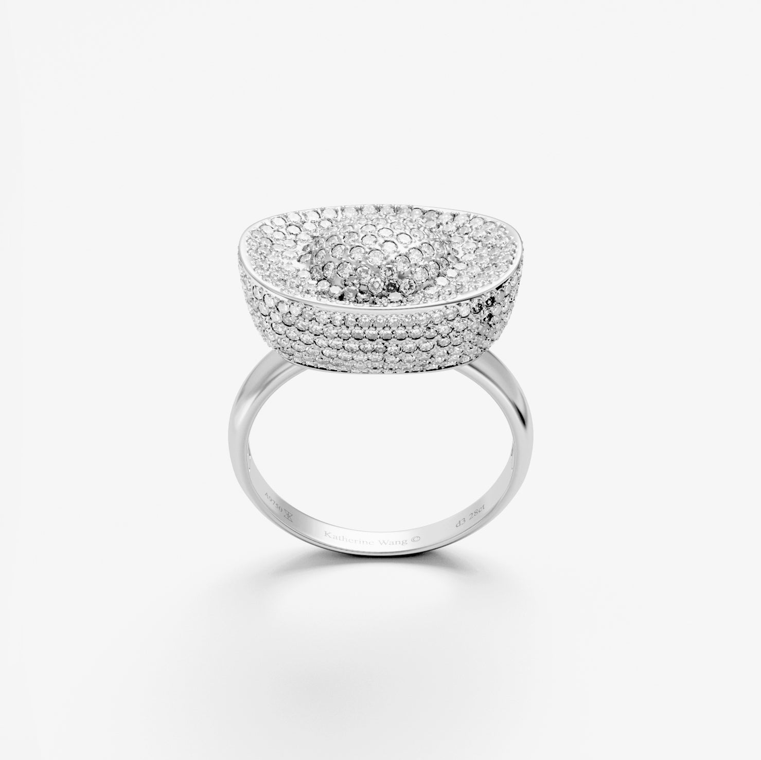 Yuan Bao Diamond Fortune Ring - Medium