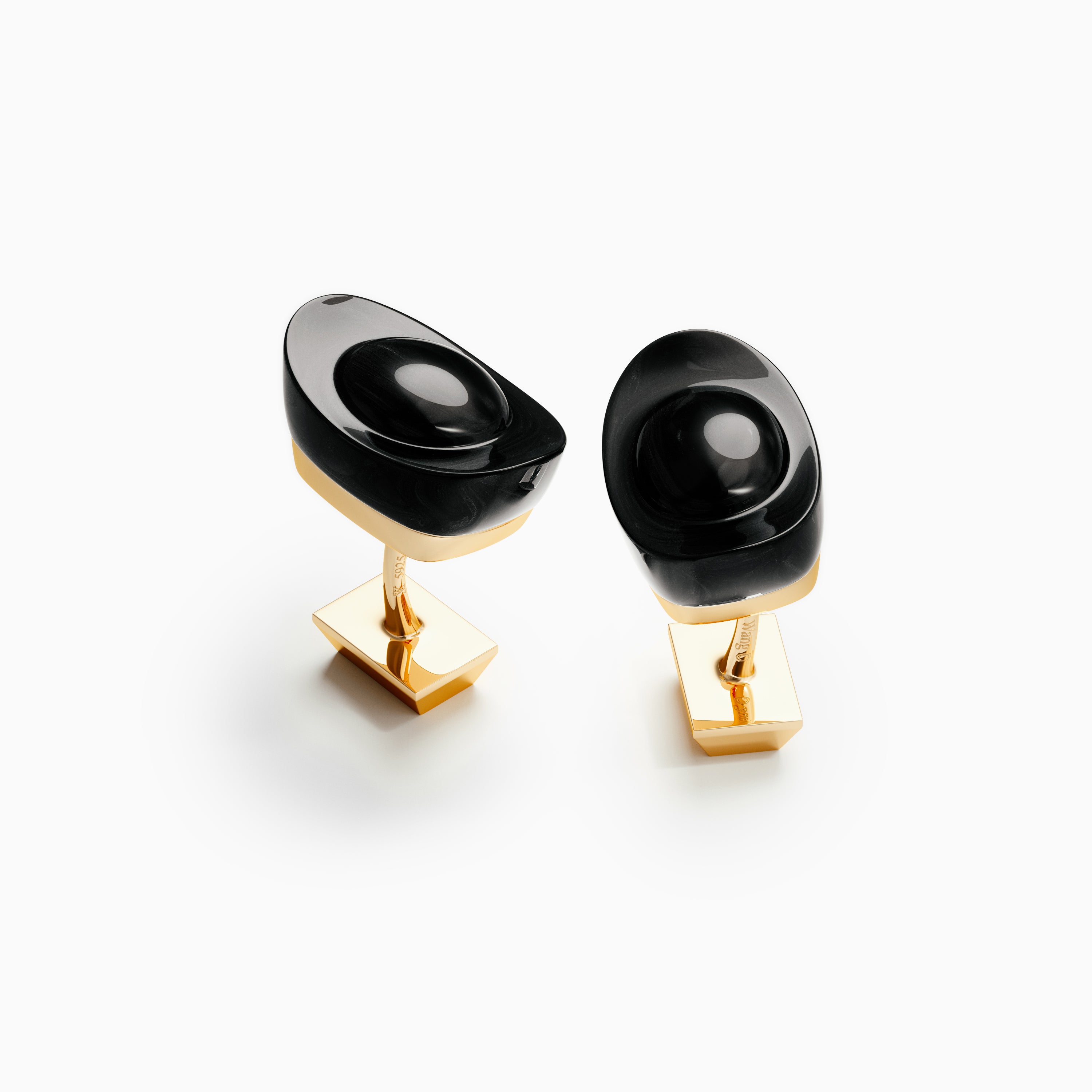 Yuan Bao Fortune Cufflinks - Black Onyx