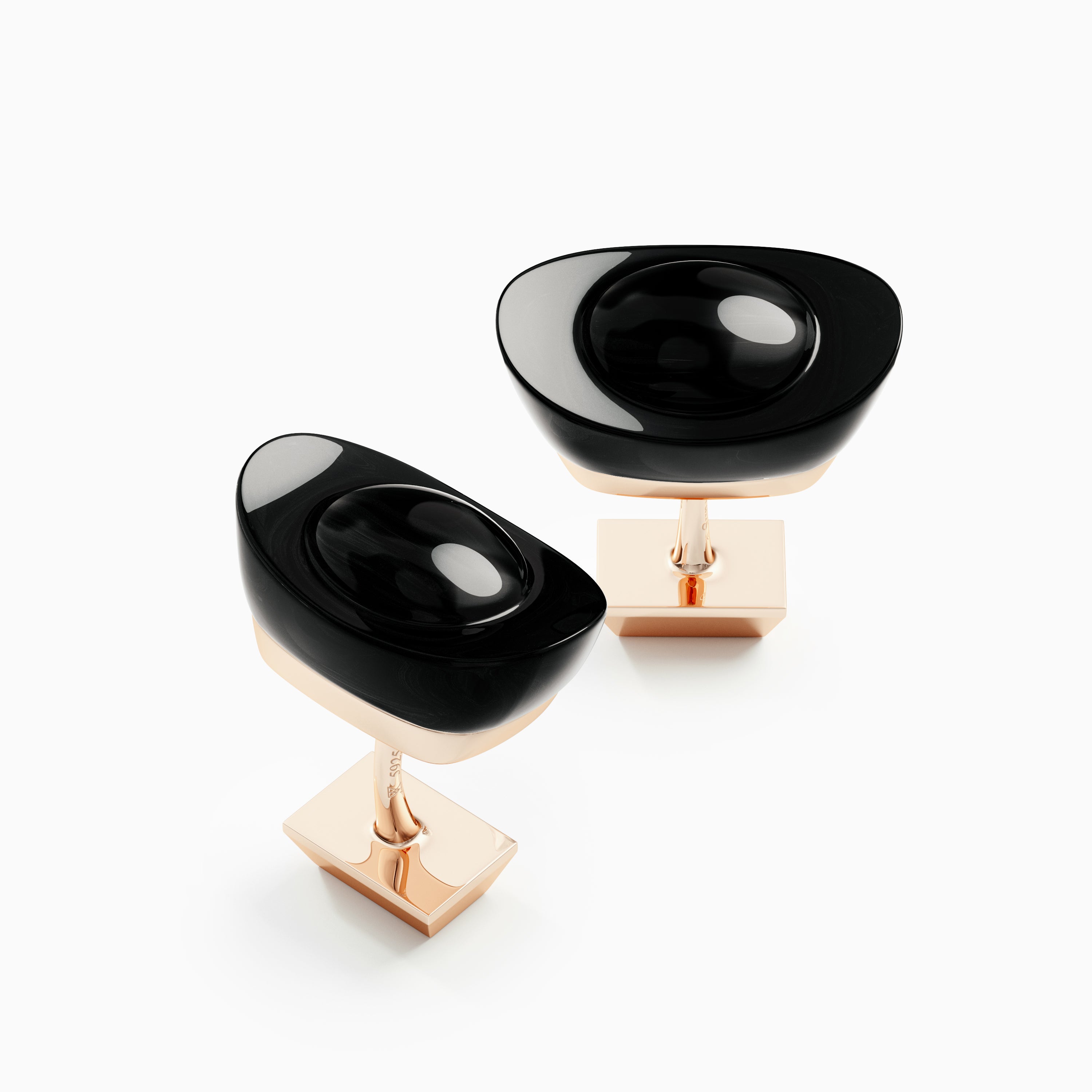 Yuan Bao Fortune Cufflinks - Black Onyx