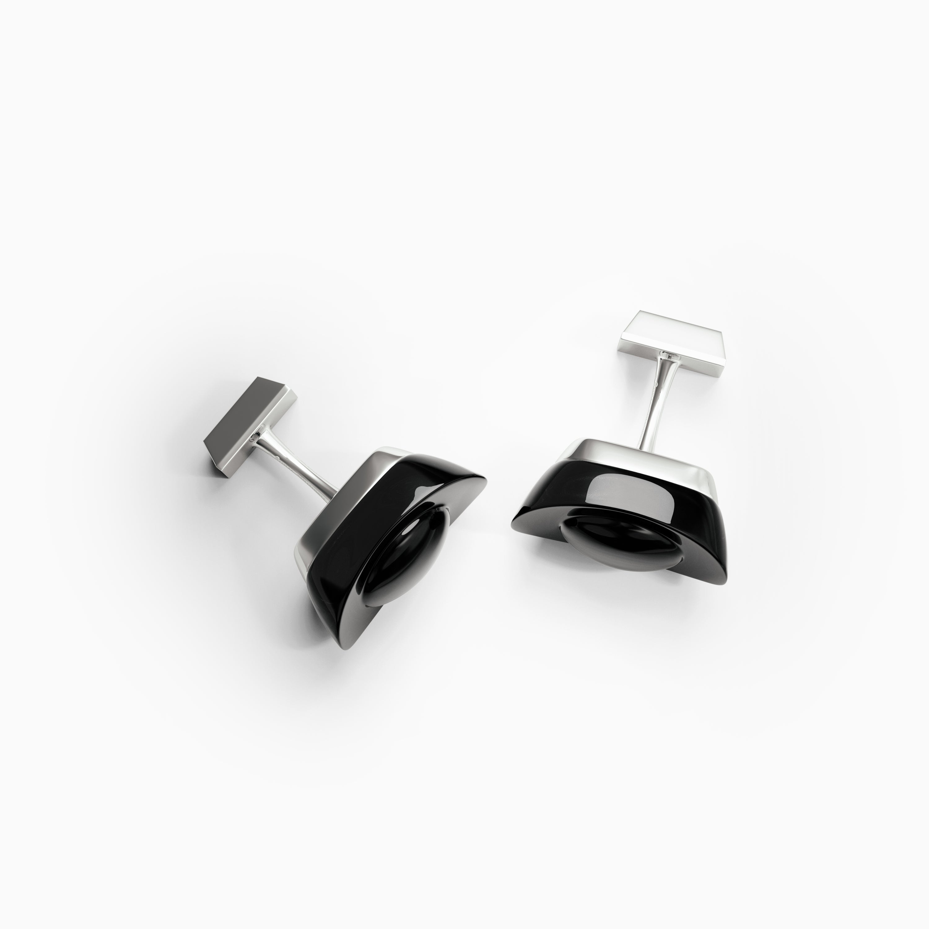 Yuan Bao Fortune Cufflinks - Black Onyx