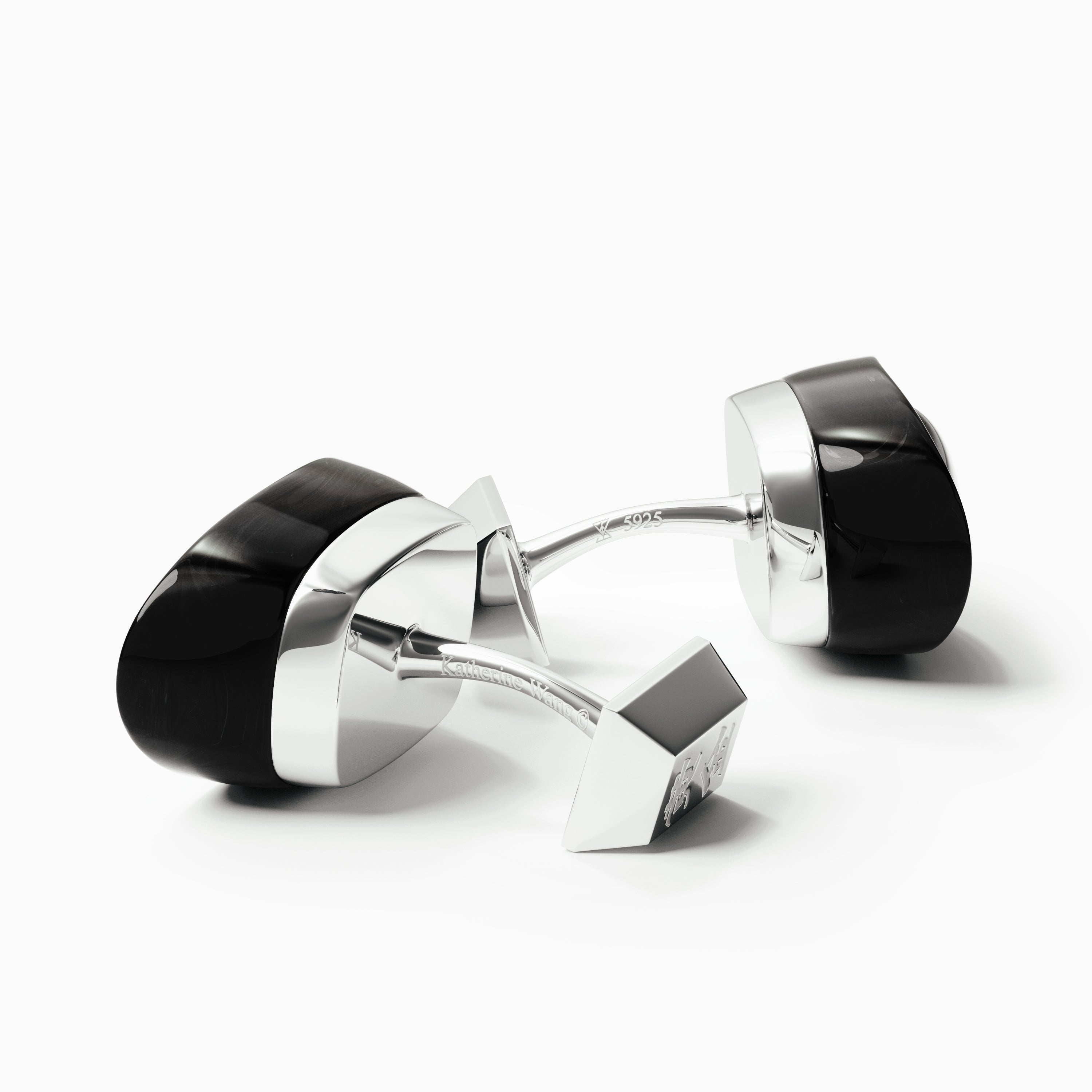 Yuan Bao Fortune Cufflinks - Black Onyx