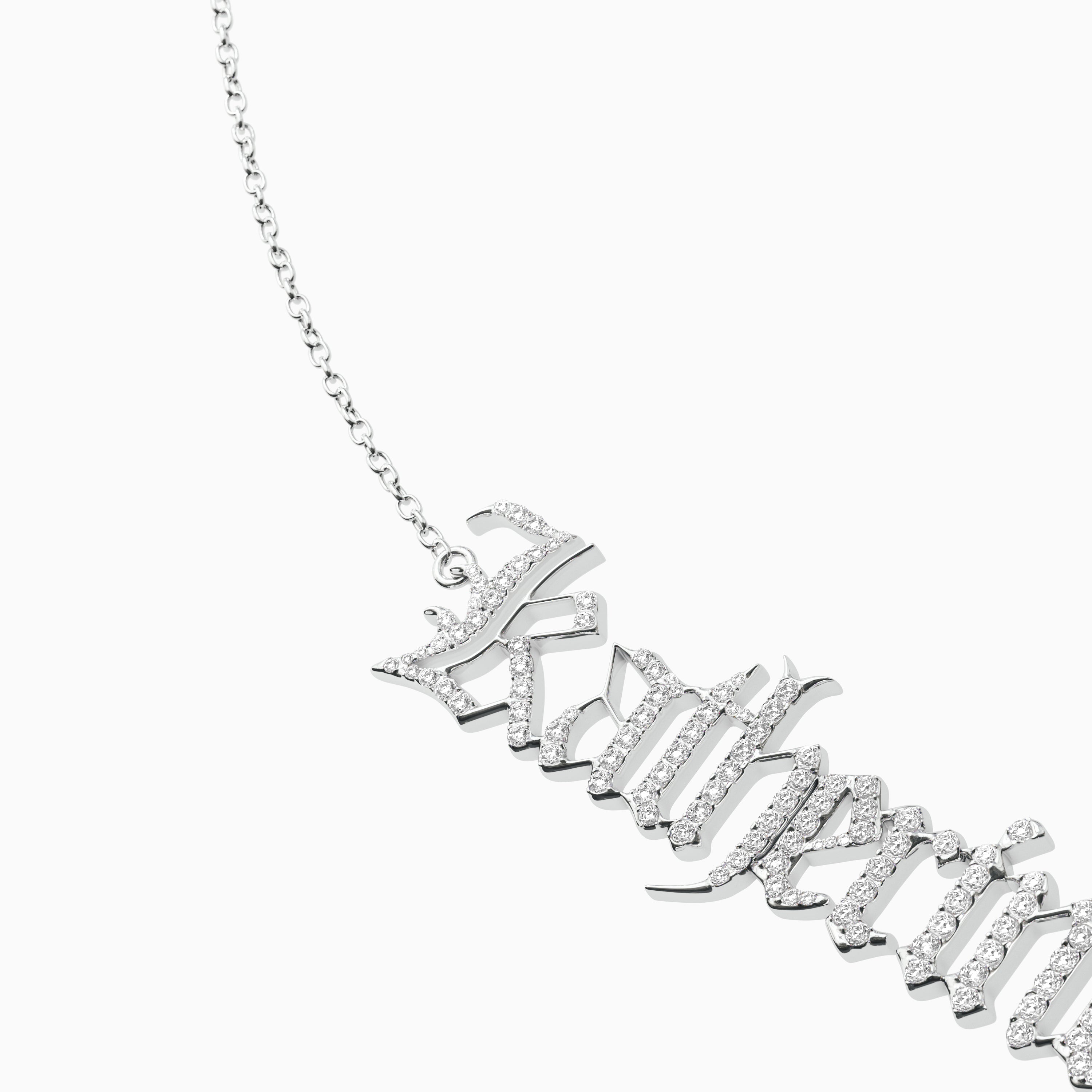 Signature Necklace - Single - Diamond Encrusted