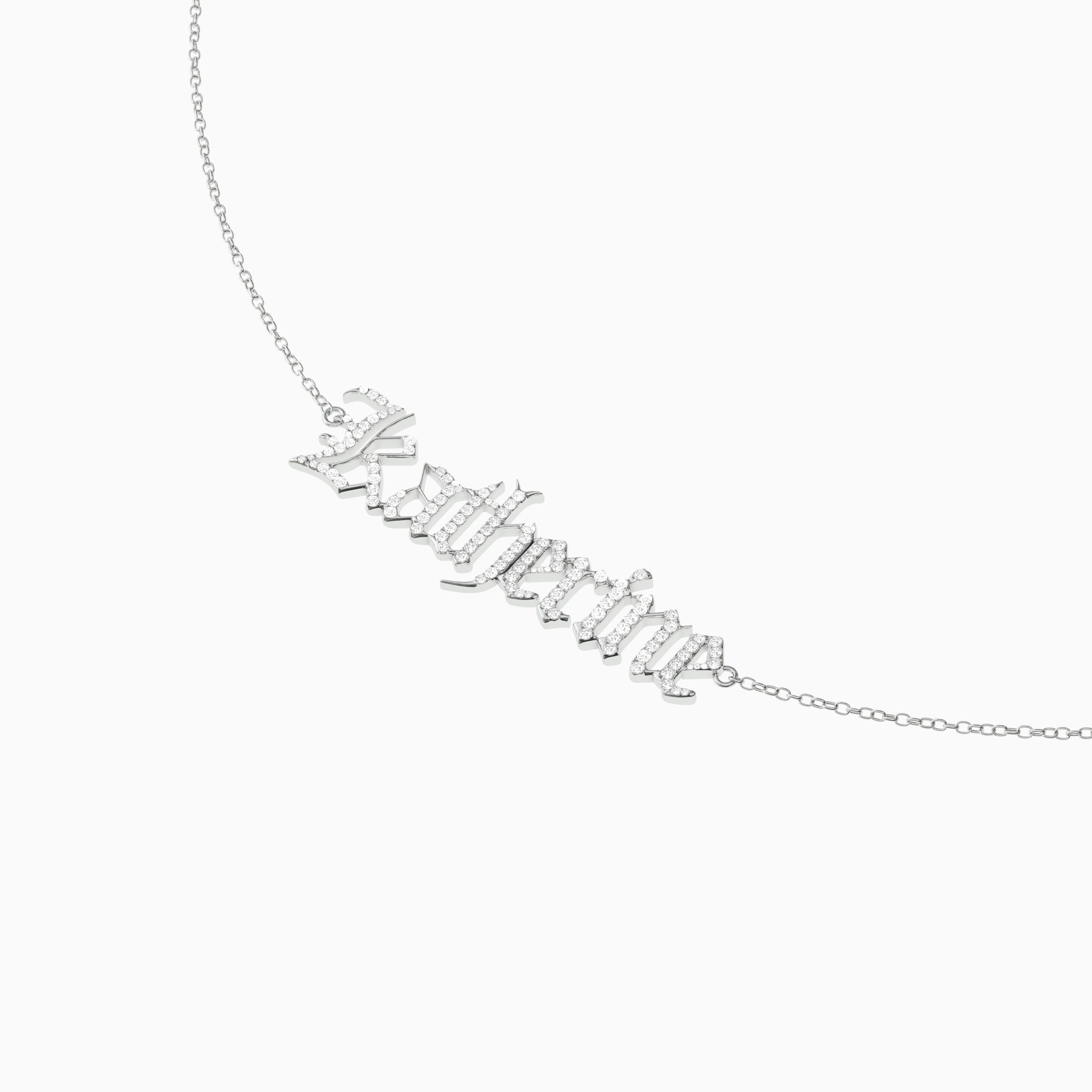 Signature Necklace - Single - Diamond Encrusted