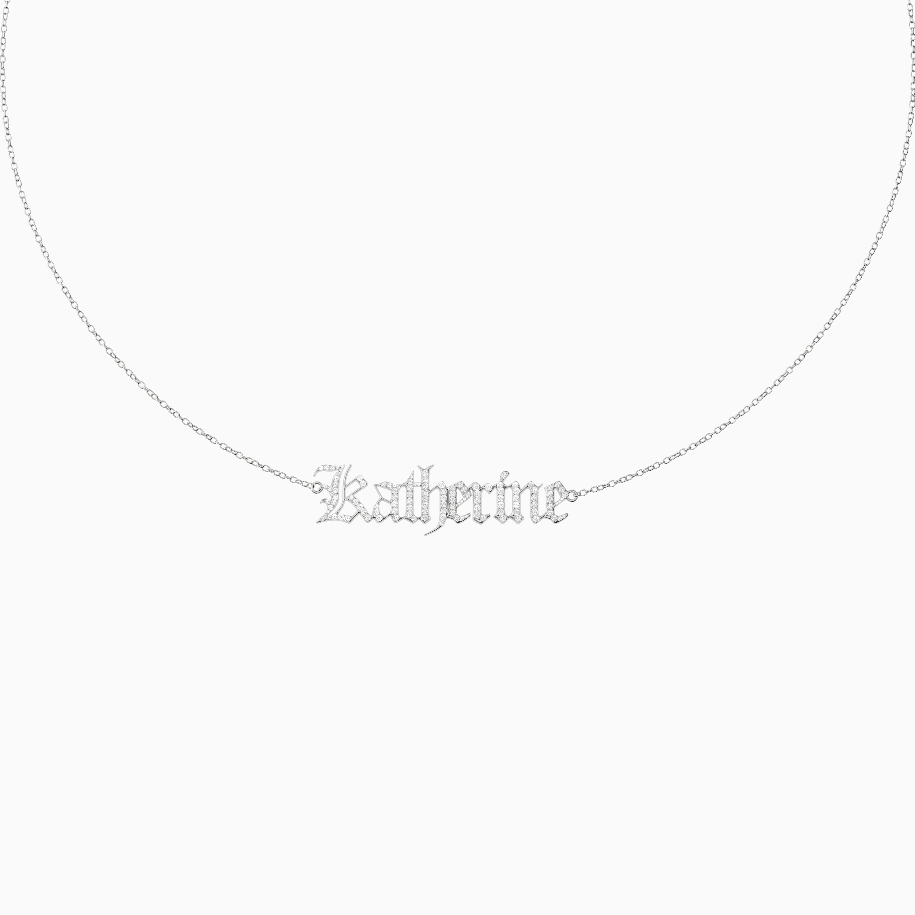 Signature Necklace - Single - Diamond Encrusted