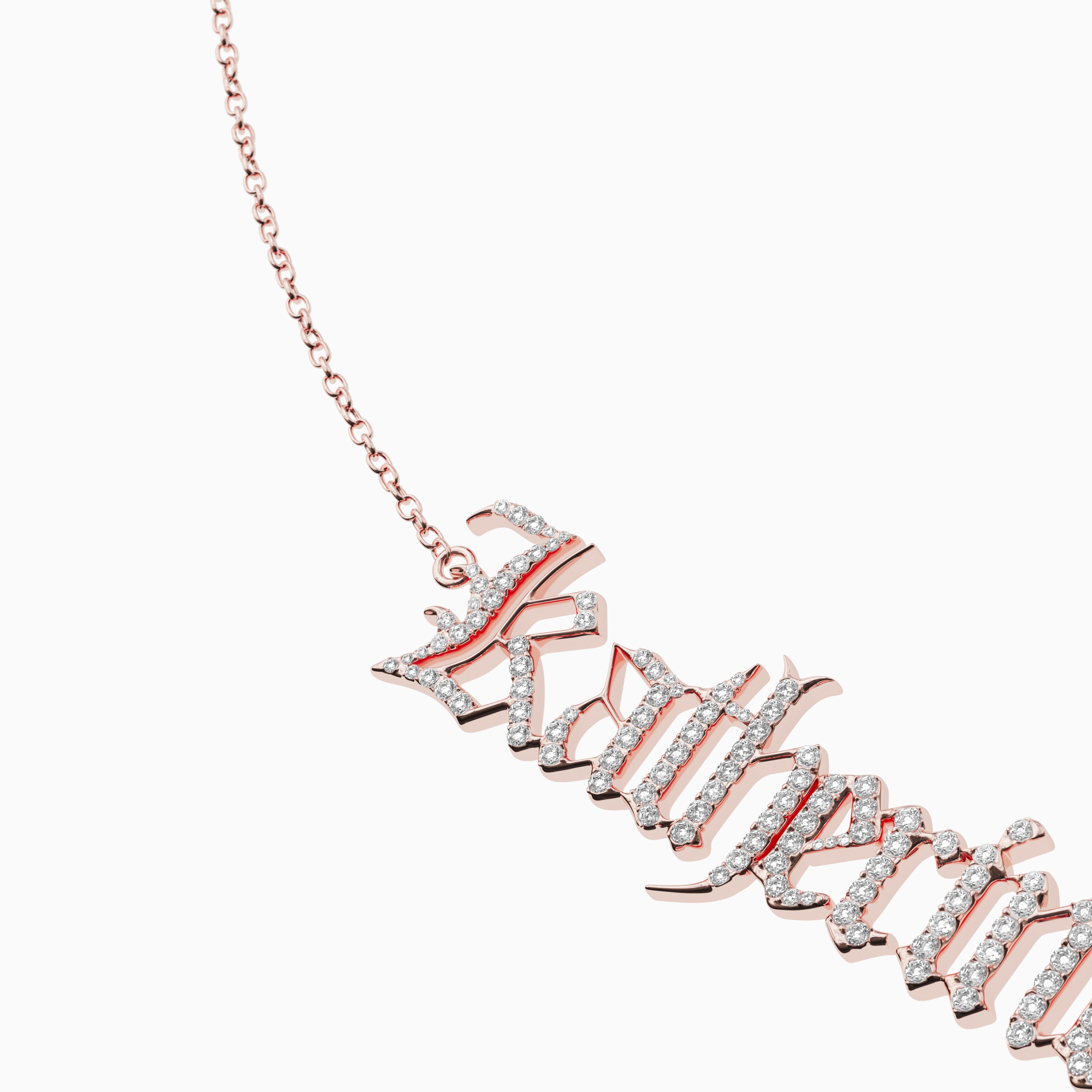 Signature Necklace - Single - Diamond Encrusted