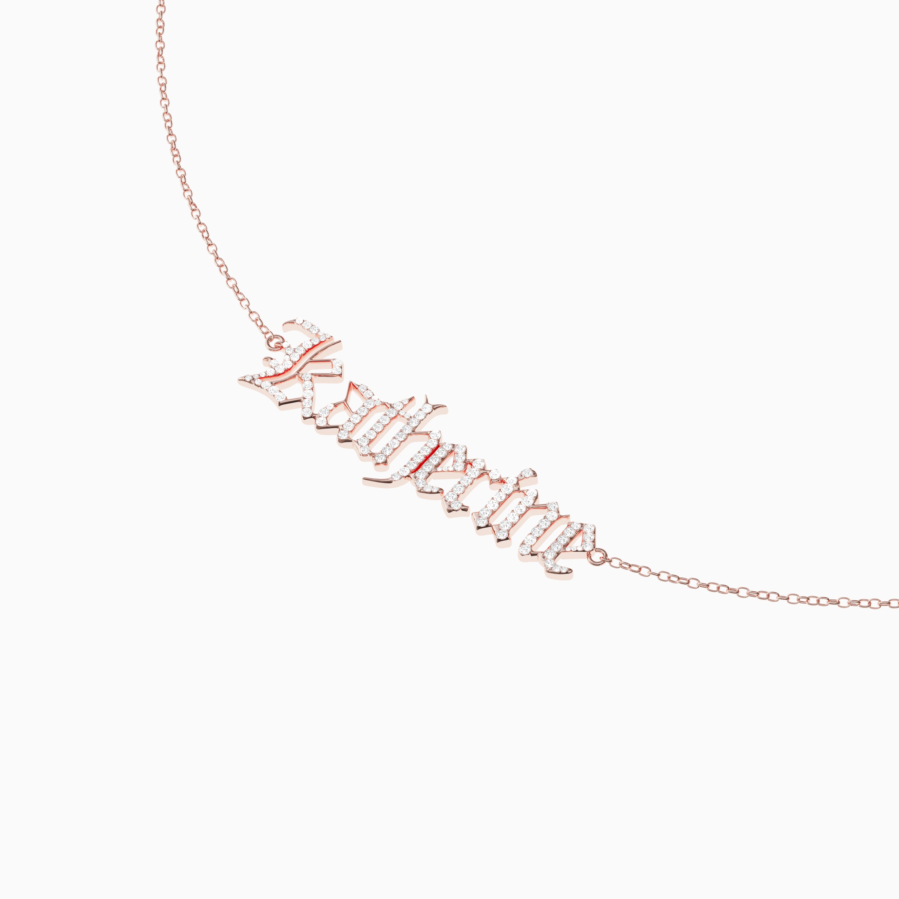 Signature Necklace - Single - Diamond Encrusted