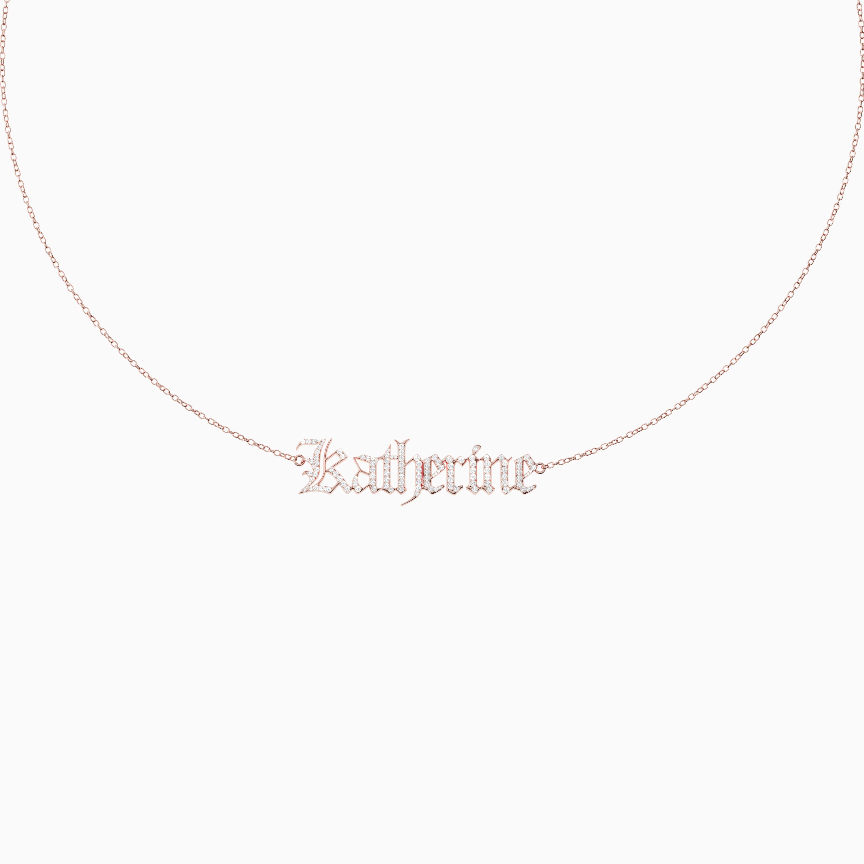 Signature Necklace - Single - Diamond Encrusted