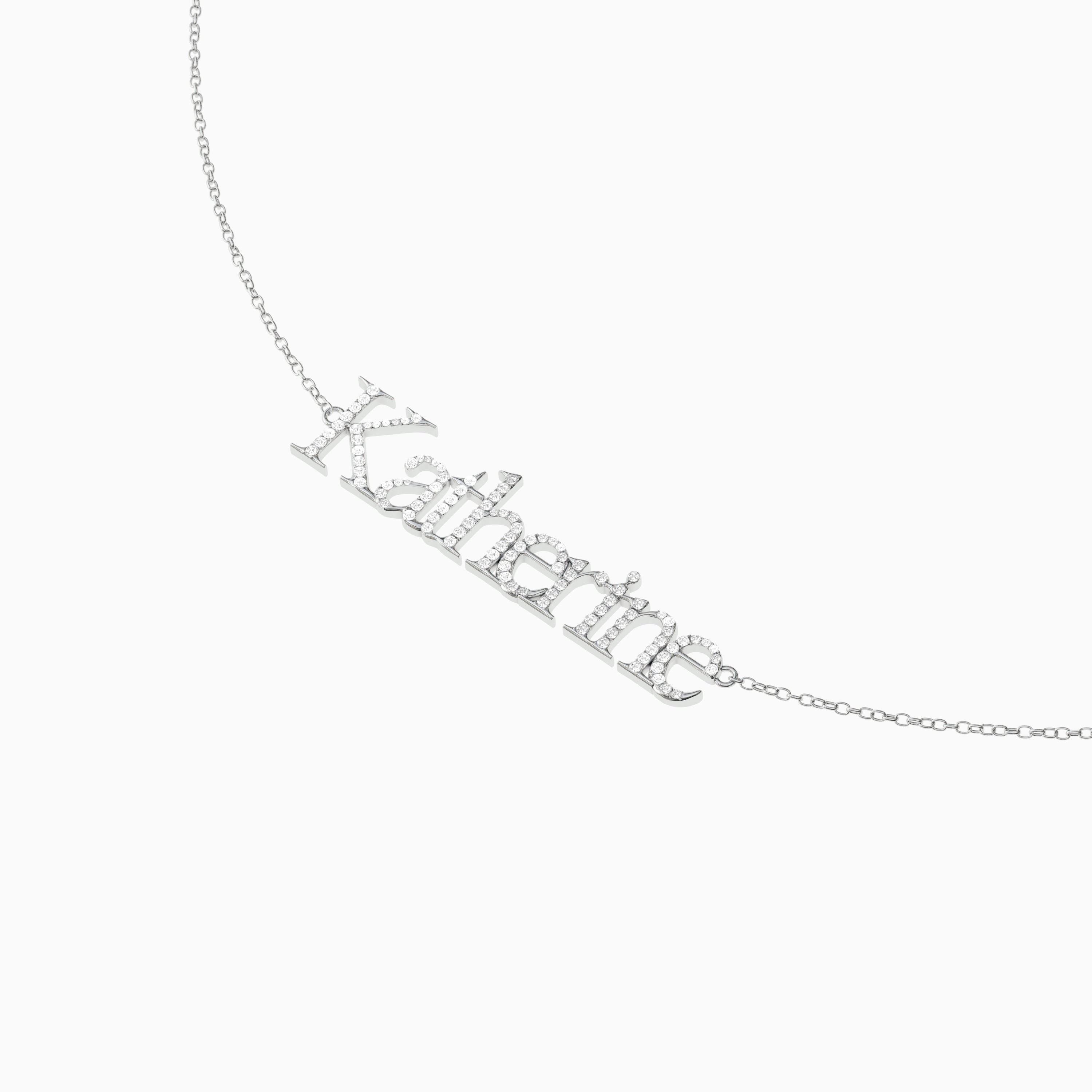 Signature Necklace - Single - Diamond Encrusted