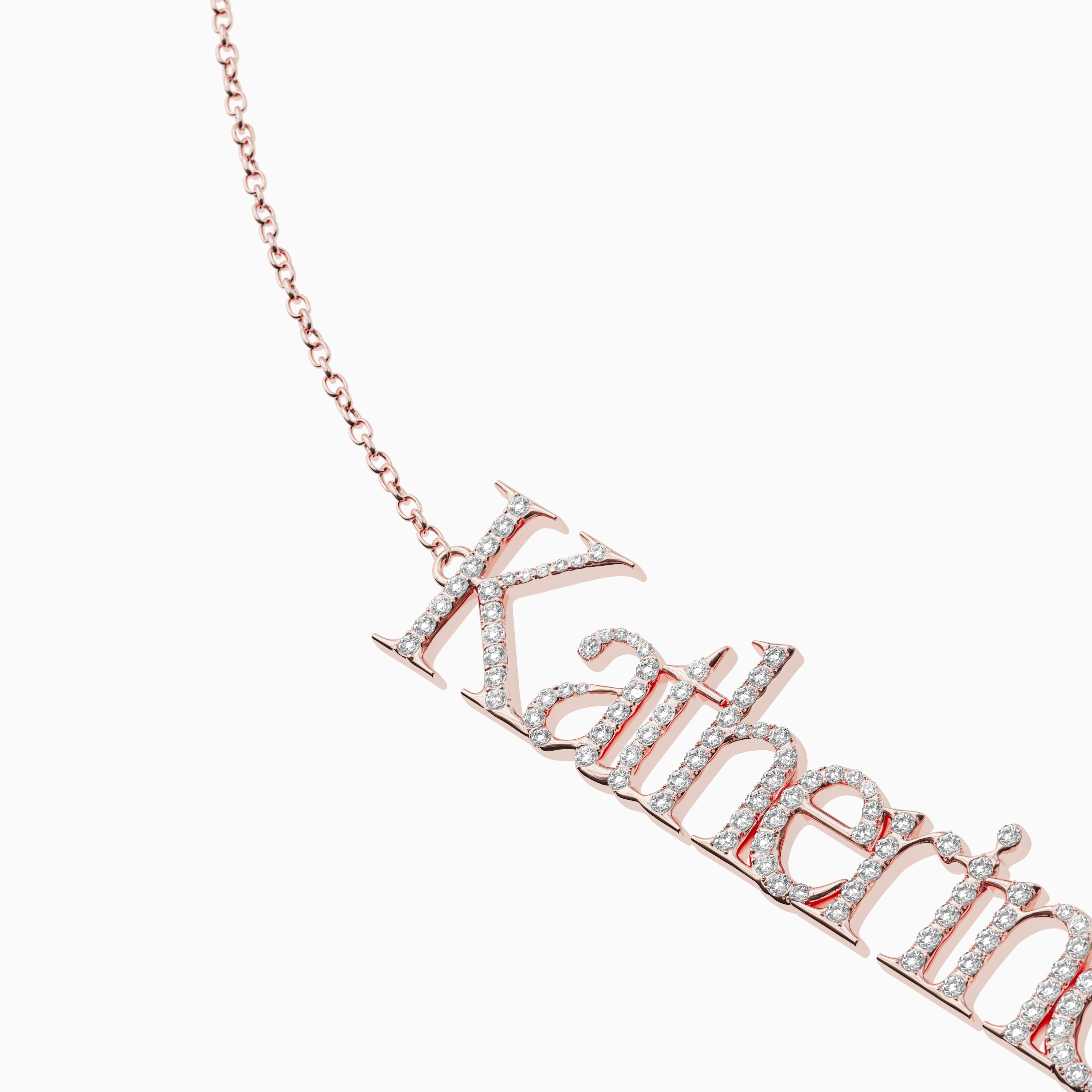 Signature Necklace - Single - Diamond Encrusted